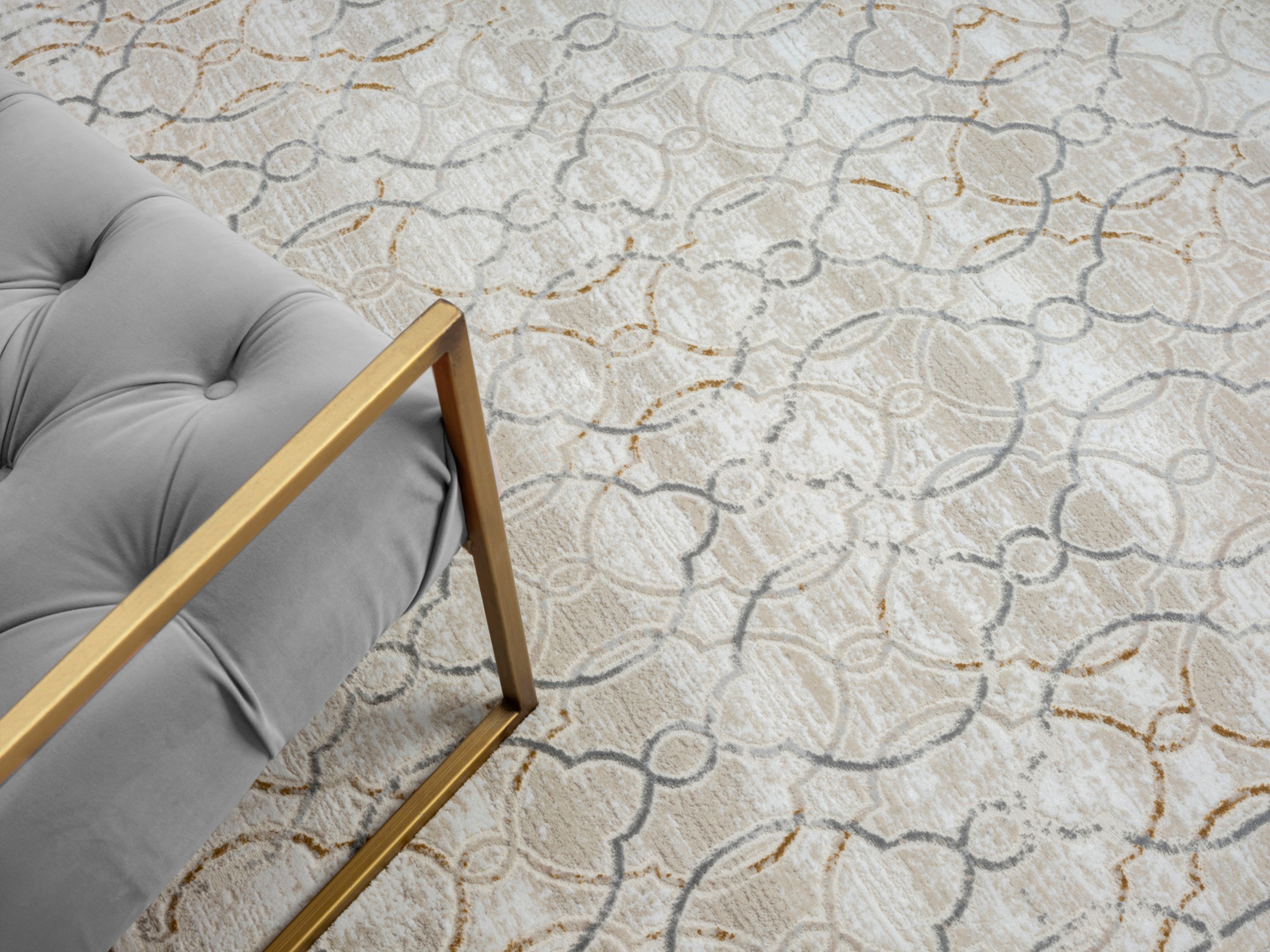 Myflair Möbel & Accessoires Teppich »My Floor, LAGERRÄUMUNG!«, rechteckig, 10 mm Höhe, Kurzflor, Retro-Style, mit Fransen, besonders weich durch Microfaser