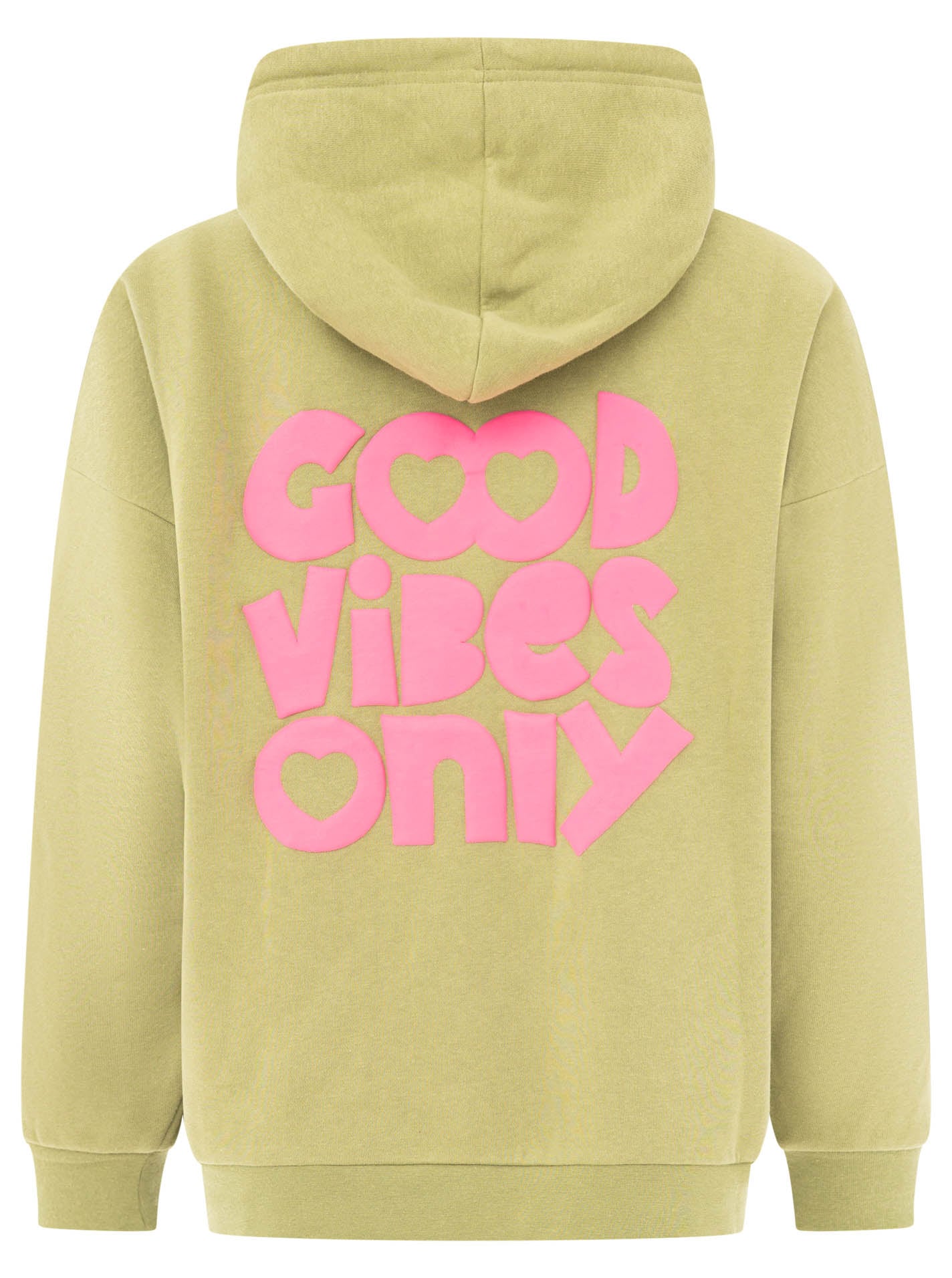Zwillingsherz Hoodie »"GOOD VIBES"«, Oversize-Fit, Kapuze mit Kordel, Statement Print, Kängurutasche
