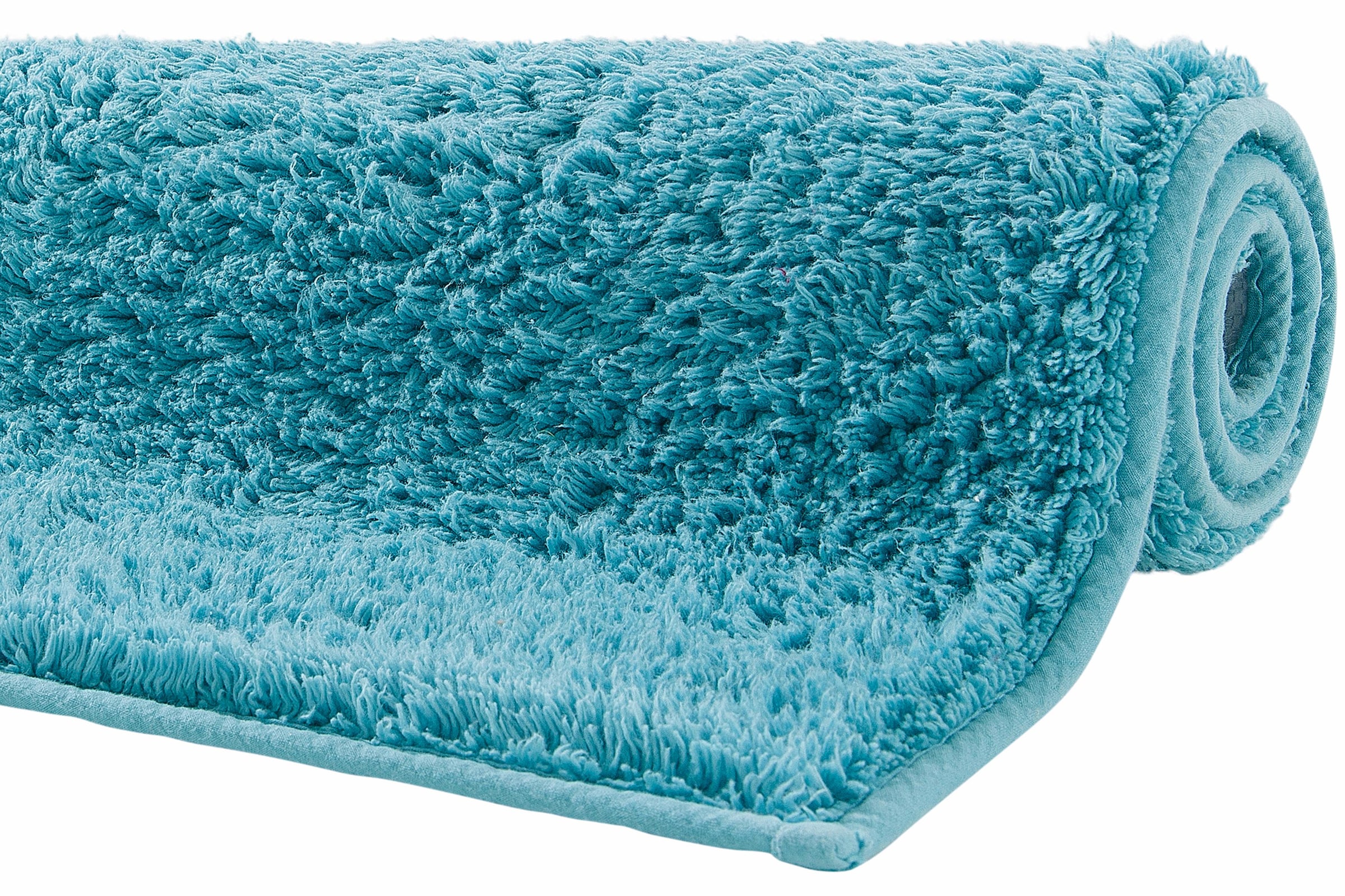 my home Badematte »Maren, Badvorleger, Badezimmer Teppich« Höhe 15 mm rutschhemmend beschichtet fußbodenheizungsgeeignet Bio-Baumwolle, Badteppich, Badematten auch als 3 teiliges Set