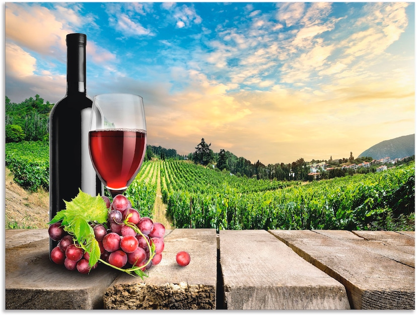 Weinberg«, Wein (1 Wandbild Wandaufkleber Leinwandbild, OTTO Größen kaufen Trauben »Wein bei versch. Poster oder St.), Bilder, Alubild, als Artland Reben in