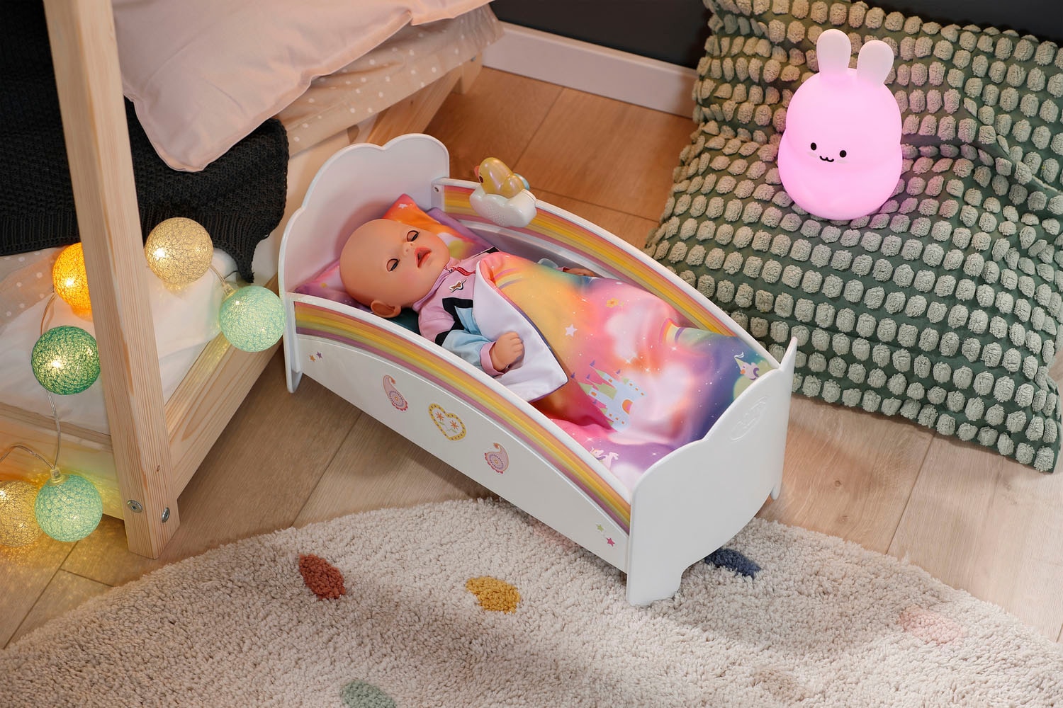 Baby Born Puppenbett »Regenbogen«, mit Licht- und Soundeffekt