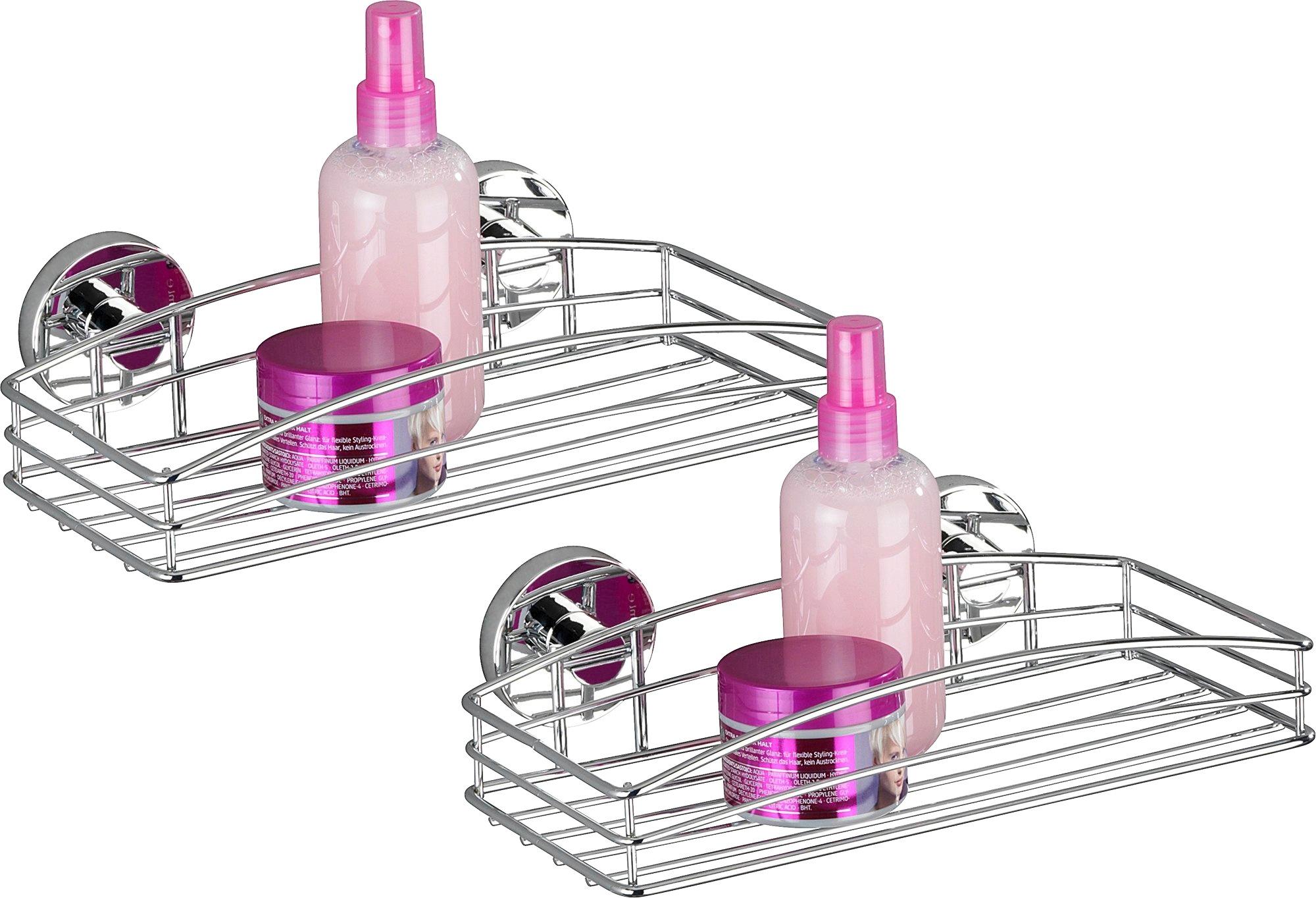 WENKO Duschablage »Vacuum-Loc®«, (Set, 2 St.), Befestigung ohne Bohren