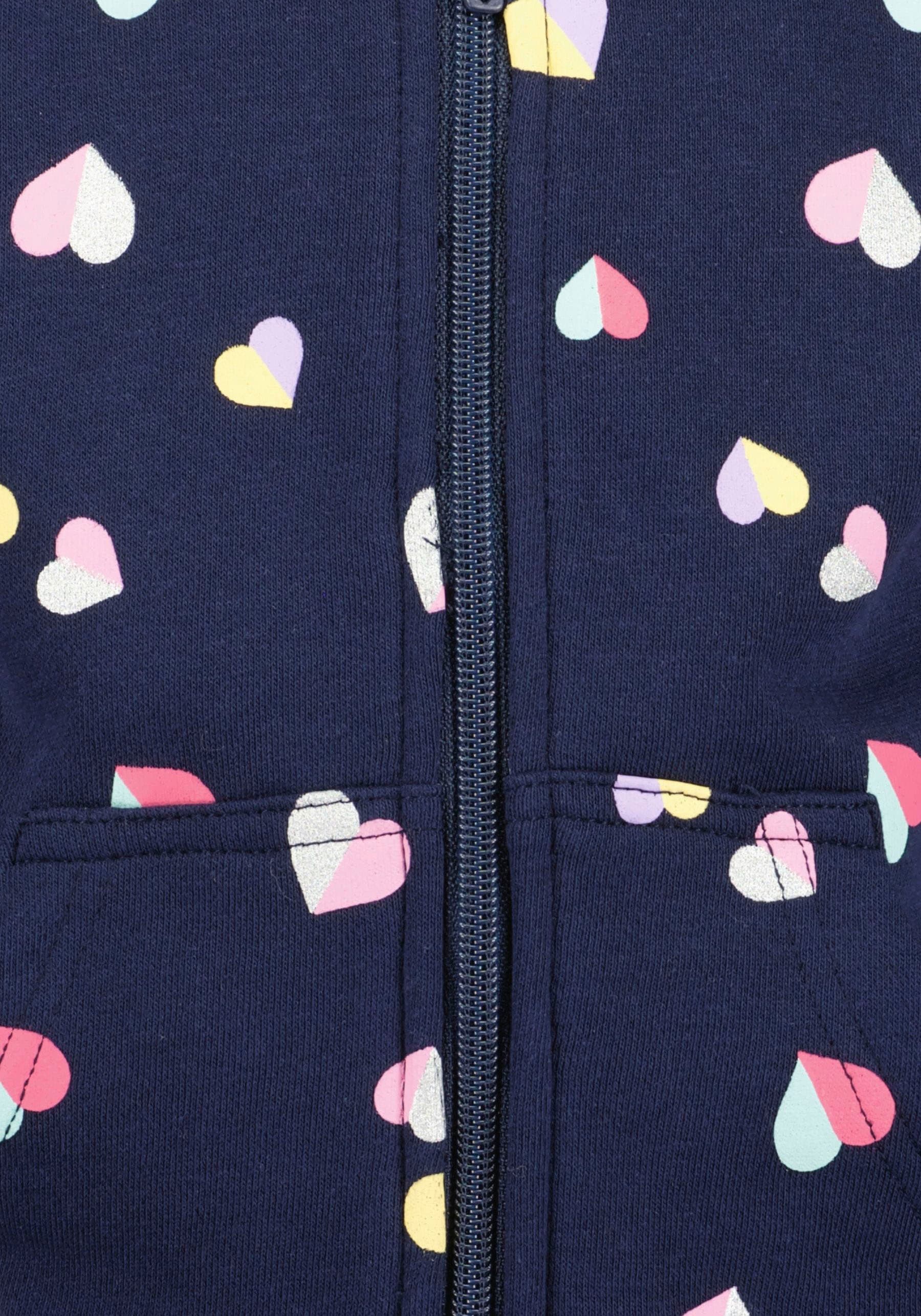 Blue Seven Kapuzensweatjacke 1 tlg. allover bedruckt