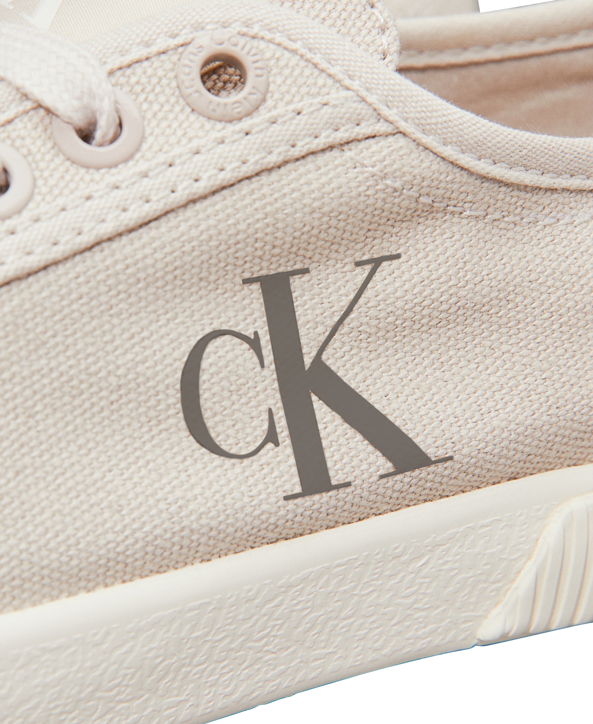 Calvin Klein Jeans Sneaker »ESS VULC LOW CV MG WN«  Halbschuh, Freizeitschuh, Schnürschuh in Retro-Optik