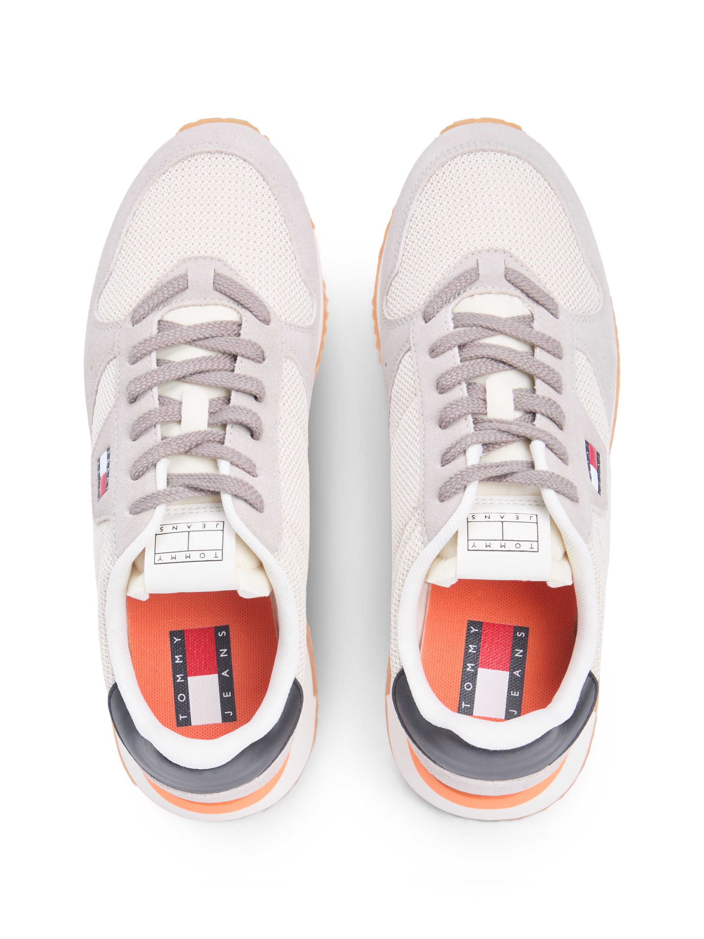 Tommy Jeans Sneaker »TJM EVA RUNNER LEATHER«  Freizeitschuh, Halbschuh, Schnürschuh mit seitlicher Logoflagge