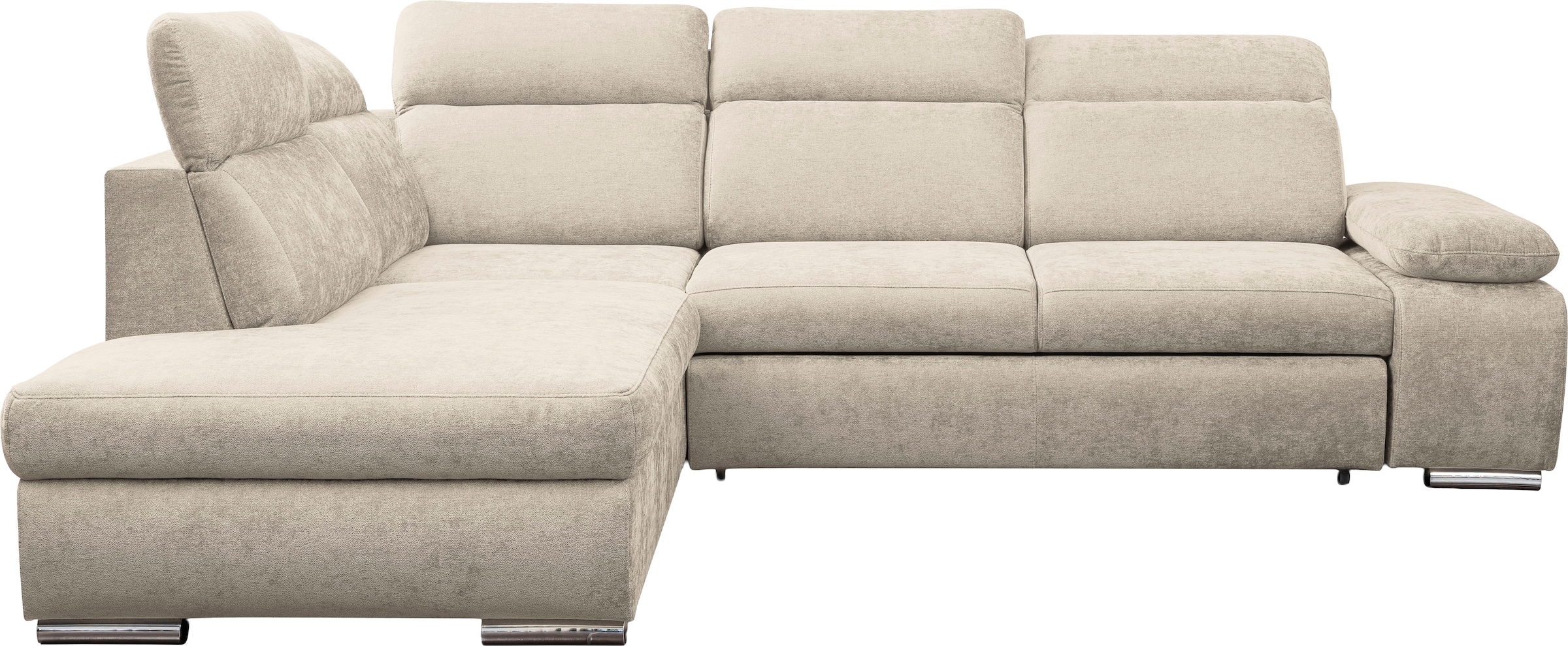 WERK2 Ecksofa »Alicante Cord, inkl. Bettfunktion & Bettkasten, Breite 280cm, L-Form«