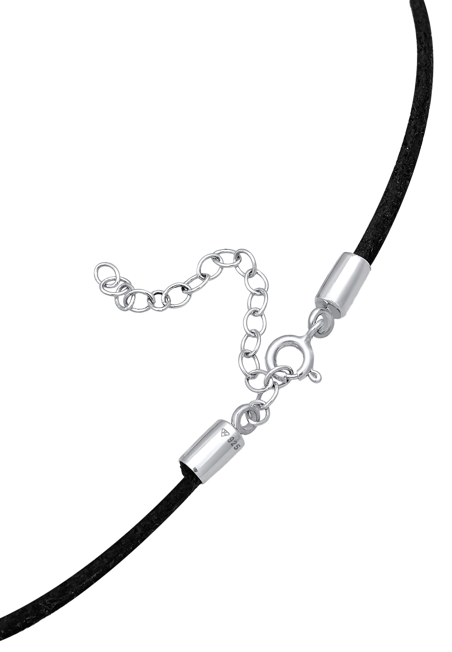 Elli Choker »Halskette Choker Velour Schwarz Spirale Trend 925 Silber«