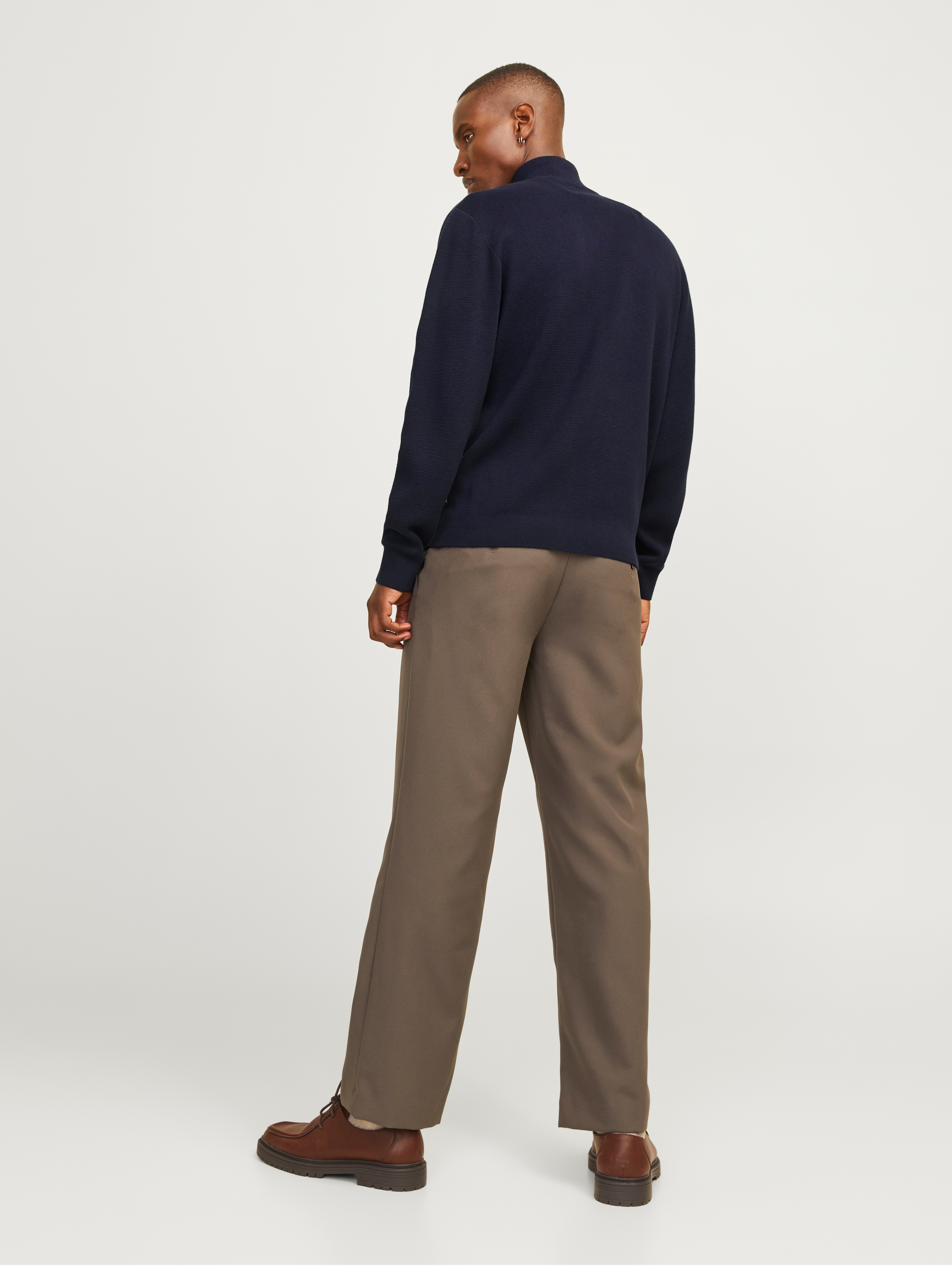 Jack & Jones Troyer »JPRBLAMILANO STITCH KNIT HALF ZIP SN«, mit kurzem Reißverschluss