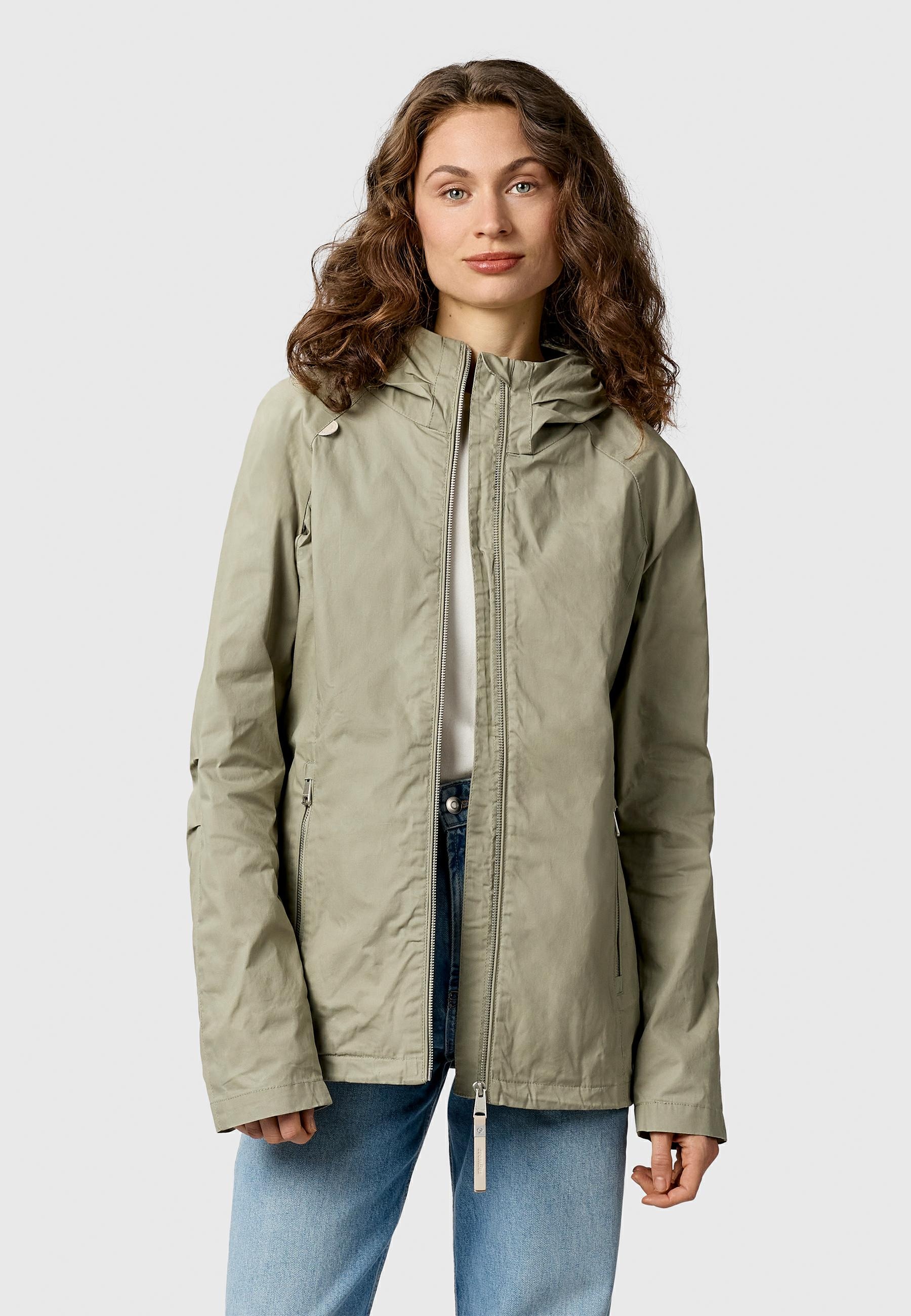 Ragwear Outdoorjacke »Outdoorjacke Dizzea Vintage YOUMODO« mit Kapuze Beschichtete Damen Übergangsjacke mit Kapuze