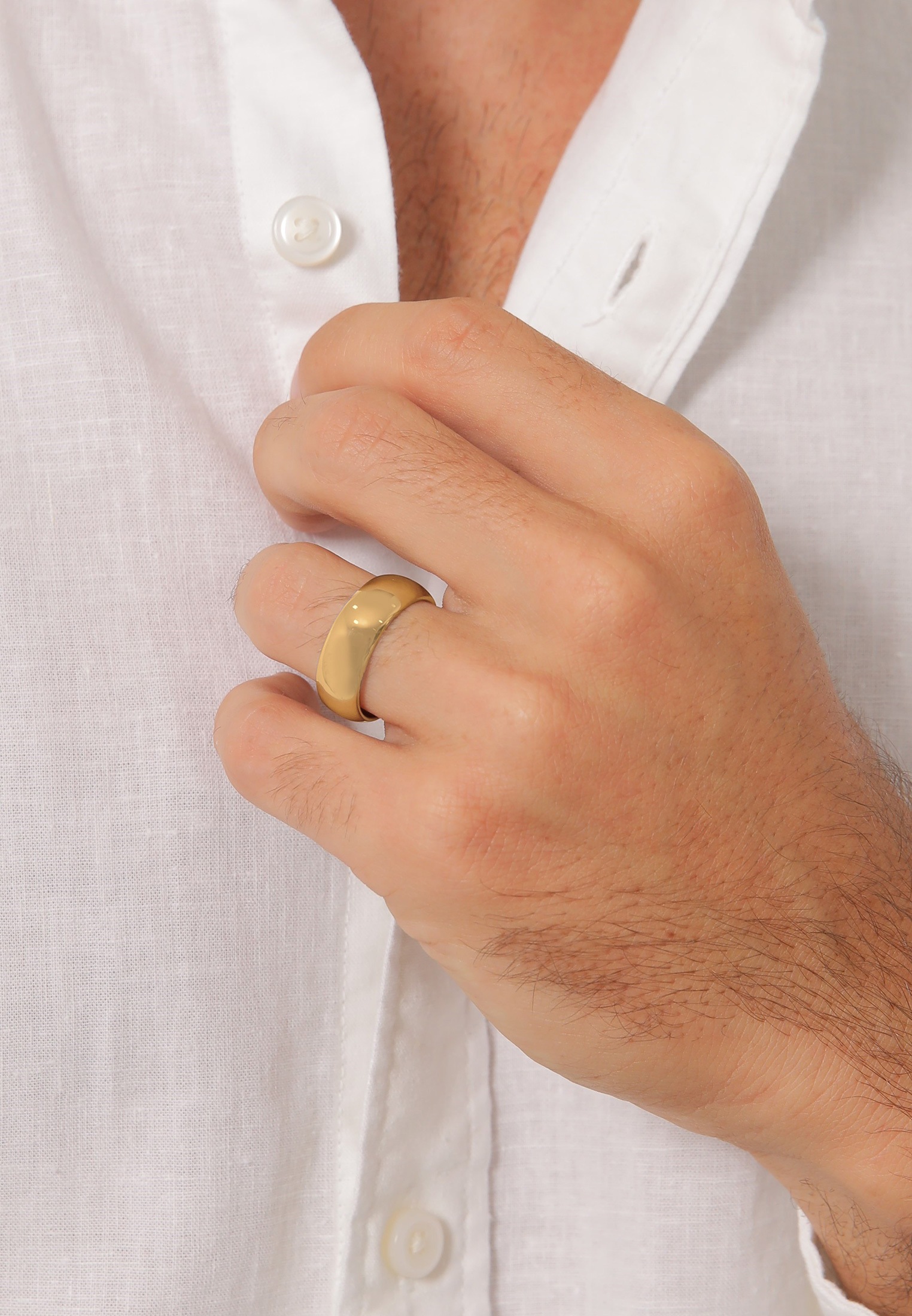 Kuzzoi Fingerring »Ring Herren Bandring Basic Breit Klassik 925 Silber«