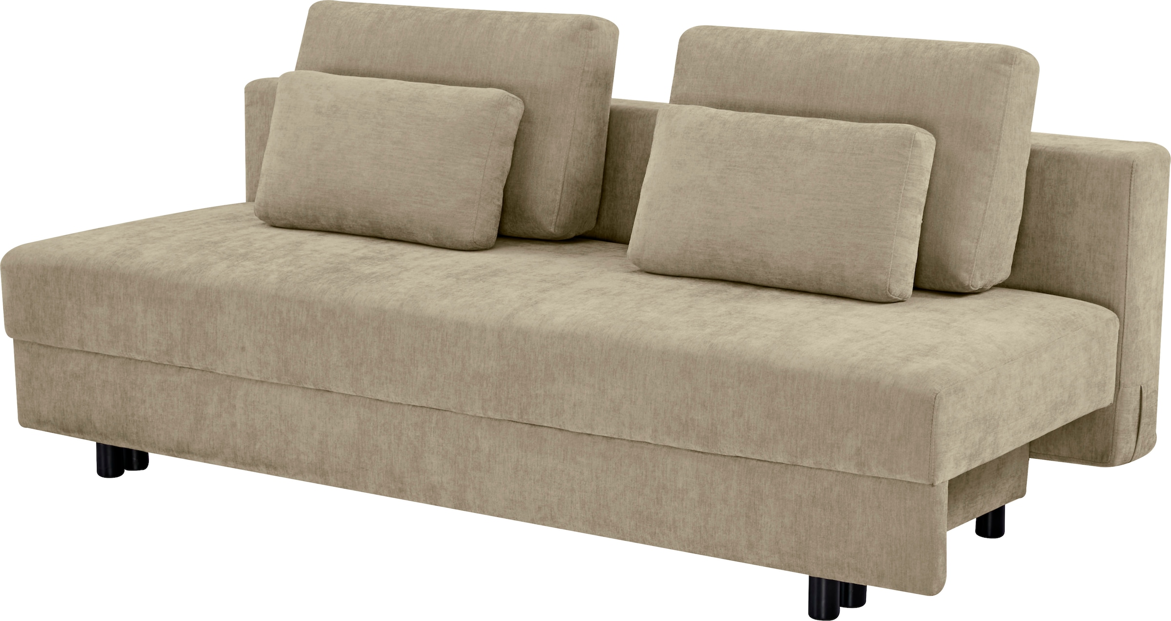 OTTO home Schlafsofa »ONNIKO, Breite: 192 cm, Liegefläche 121x192 cm, Feinstruktur-Bezug« mit Bettfunktion & Bettkasten