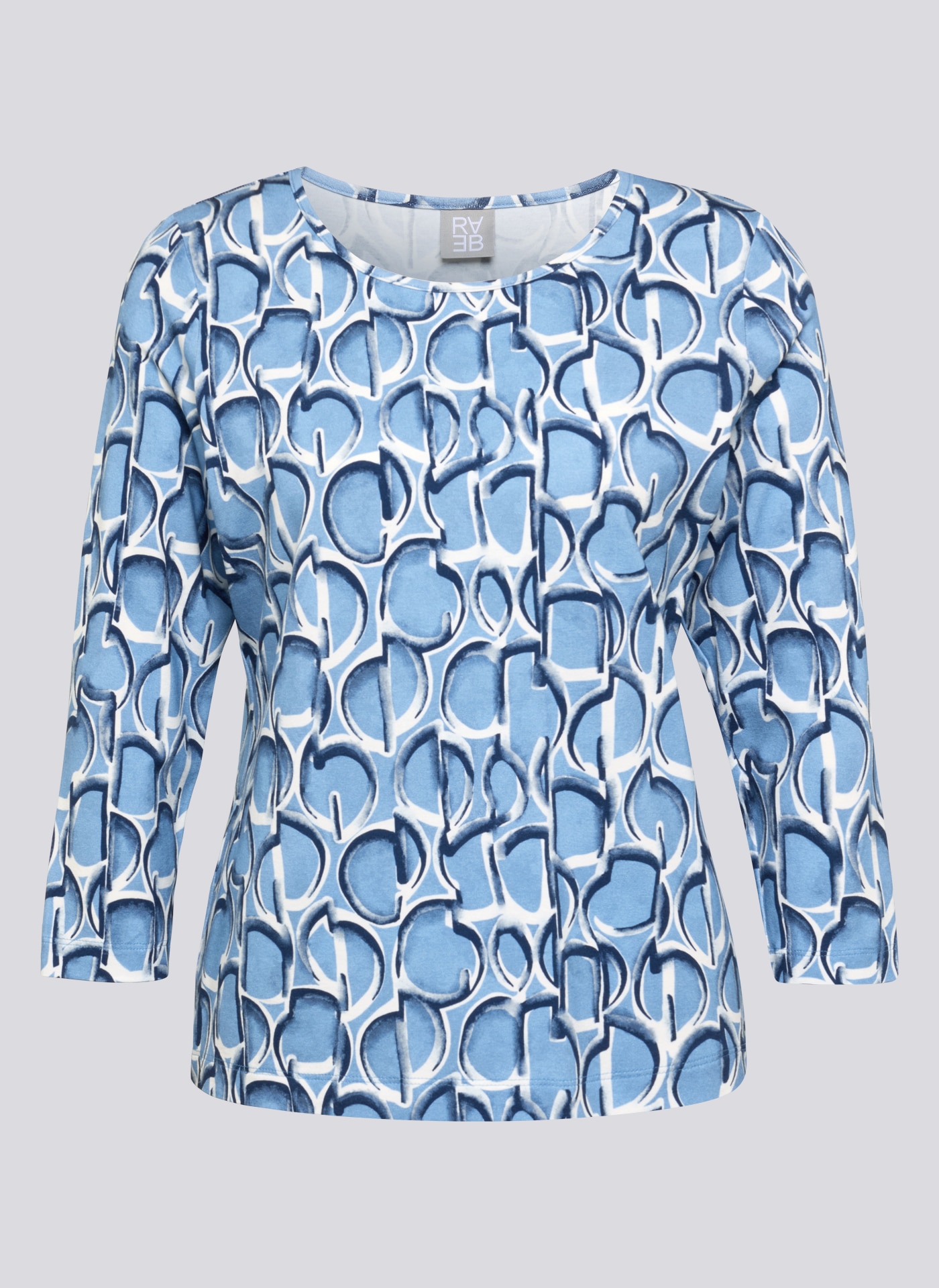 Rabe 3/4-Arm-Shirt, mit grafischem Muster