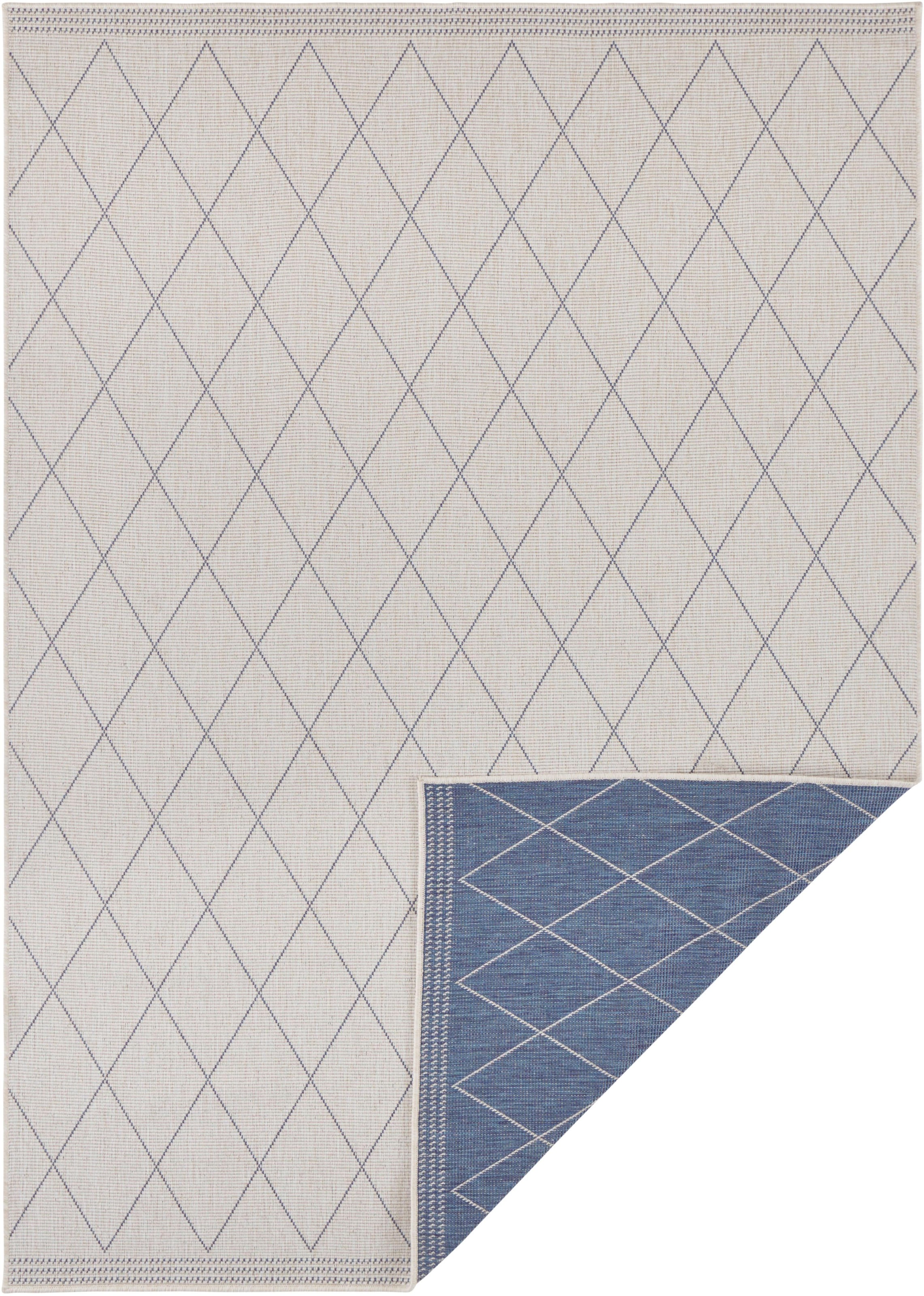 freundin Home Collection Teppich »Daisy«, rechteckig, 5 mm Höhe, In-& Outdoor, Teppich, Wetterfest, Balkon, Garten, Wohnzimmer, Modern