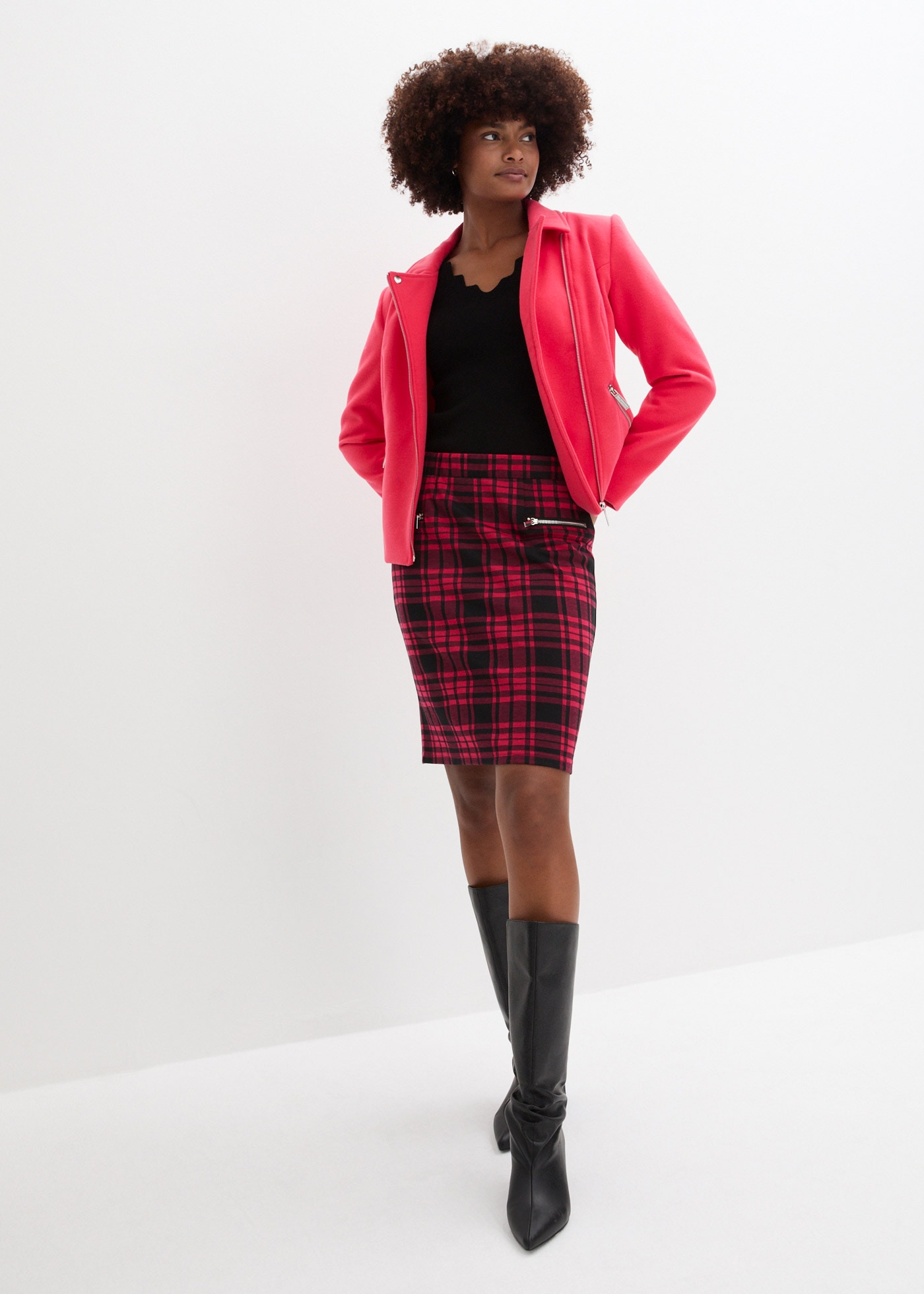 bonprix Jerseyrock »Jersey-Rock« Minirock, kariert