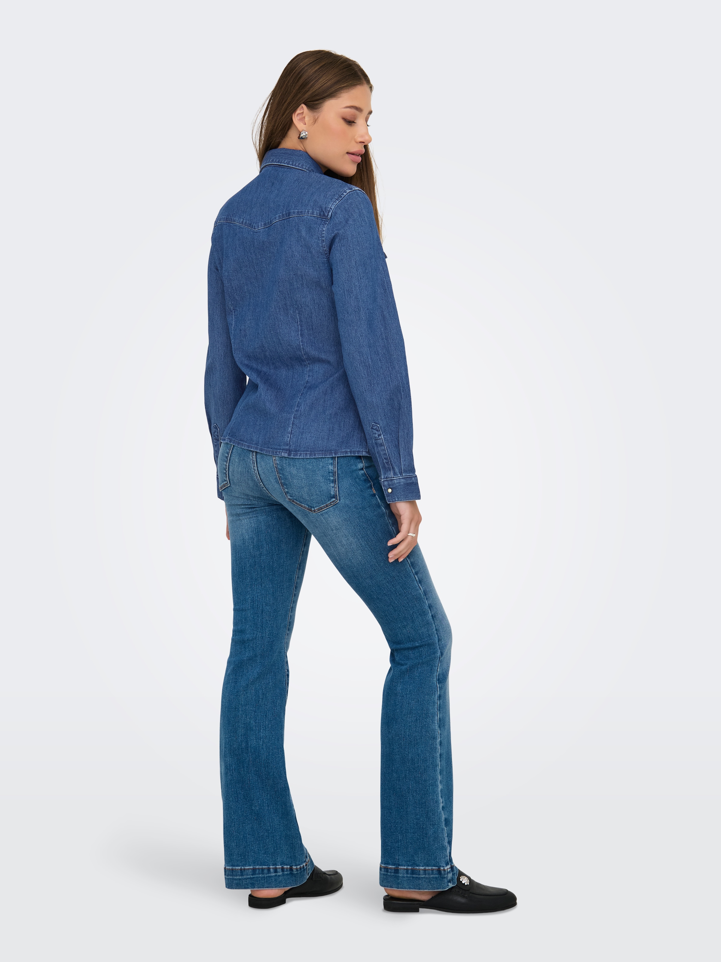 ONLY Jeansbluse »ONLSASIA L/S RHINESTONE DNM SHIRT AKM«