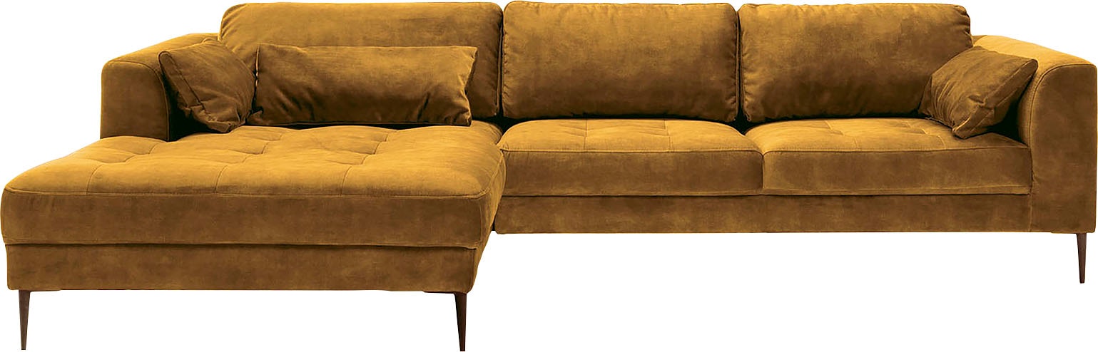 TRENDMANUFAKTUR Ecksofa »Luzi, wahlweise mit Schlaffunktion & Bettkasten. OTTOs Choice, L-Form« Designsofa mit tollem Sitzkomfort, Metallfüße schwarz, Breite 280 cm