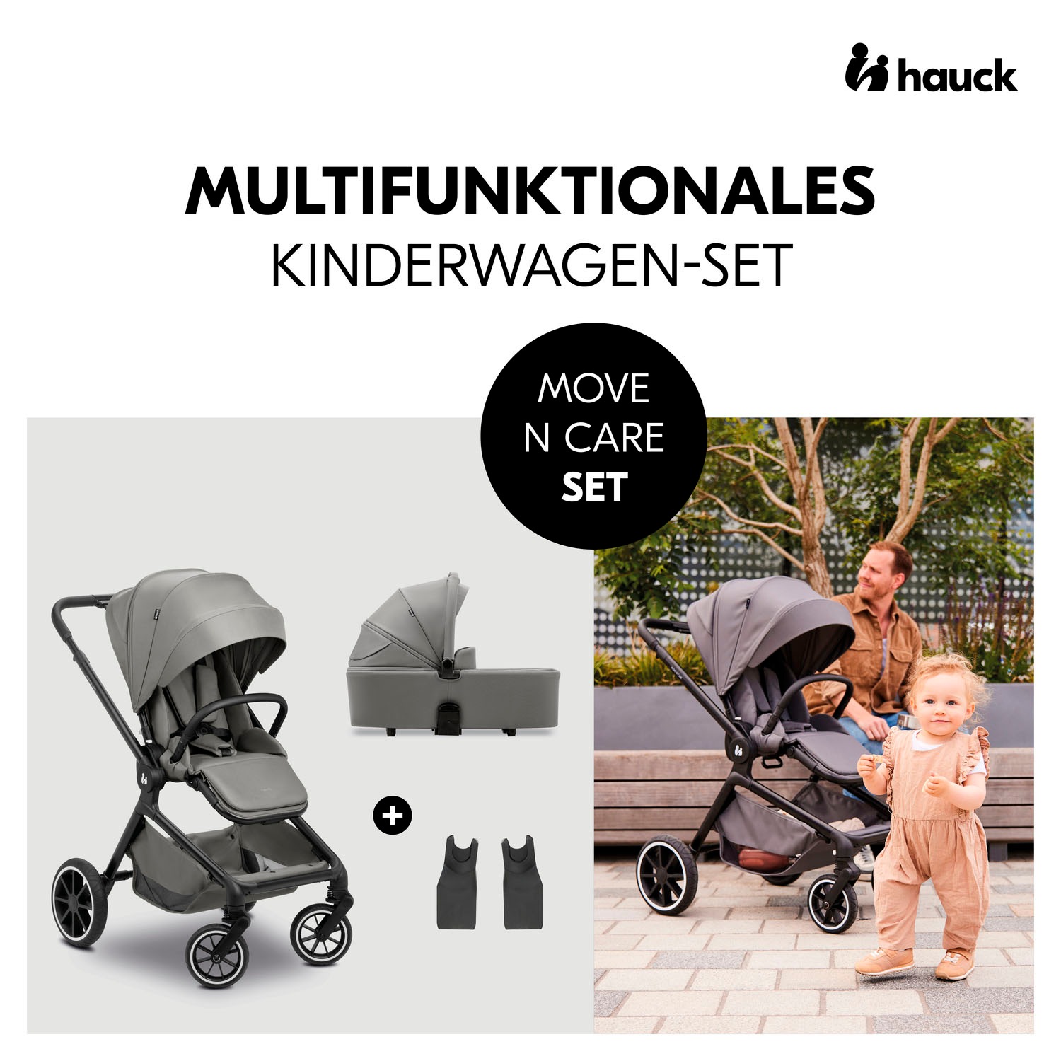 Hauck Kombi-Kinderwagen »Move N Care Set«, 22 kg, belastbar bis 22 kg