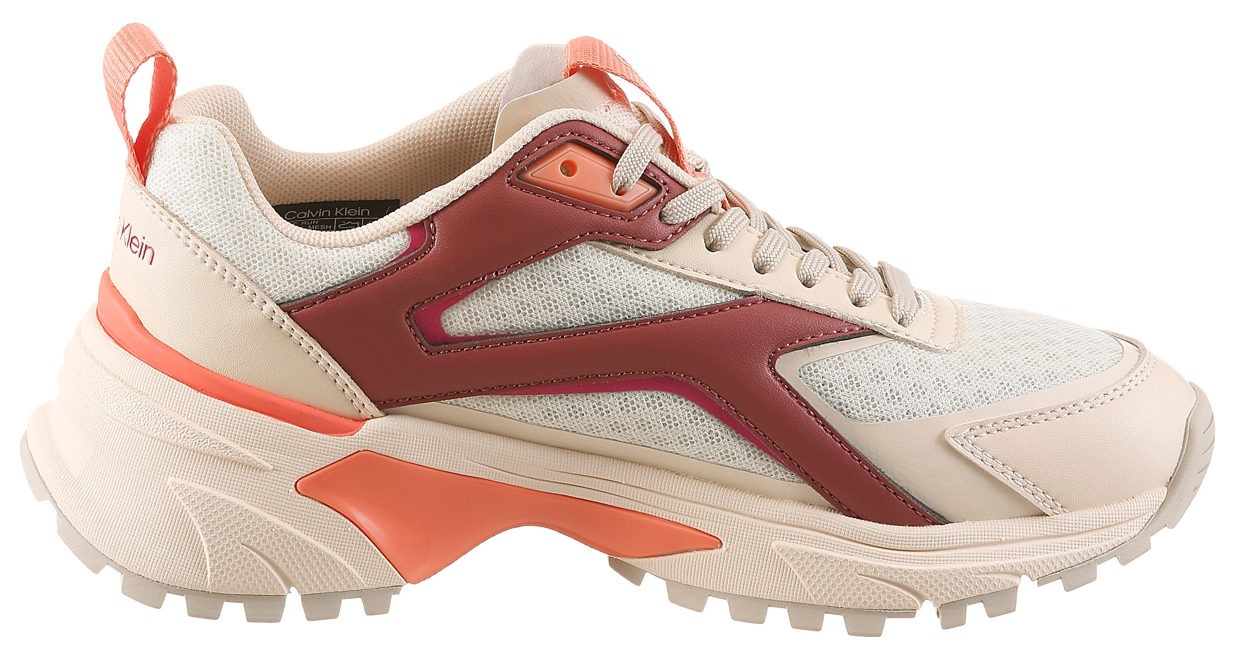 Calvin Klein Plateausneaker »HIKE RUN CKSTRIPE MESH«  Schnürschuh, Halbschuh, Freizeitsneaker mit Logo-Schriftzug