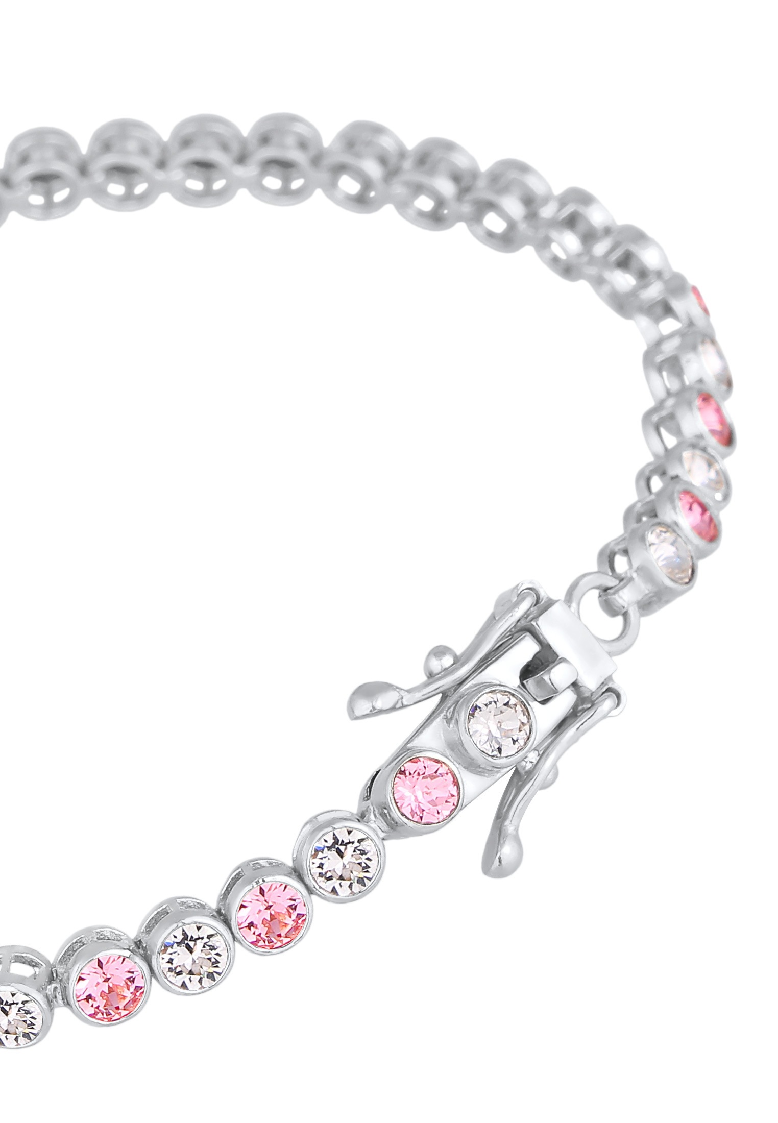 Elli Premium Armkette »Armband Tennisarmband Rose 925 Sterling Silber, mit Kristallen von Swarovski®«
