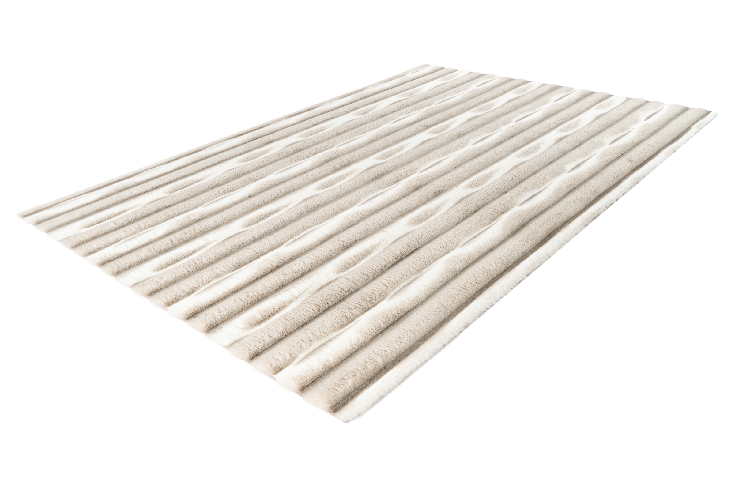 Obsession Teppich »My Waves 305« rechteckig 22 mm Höhe Uni Farben, Hoch-Tief Effekt, besonder weich, Wohnzimmer