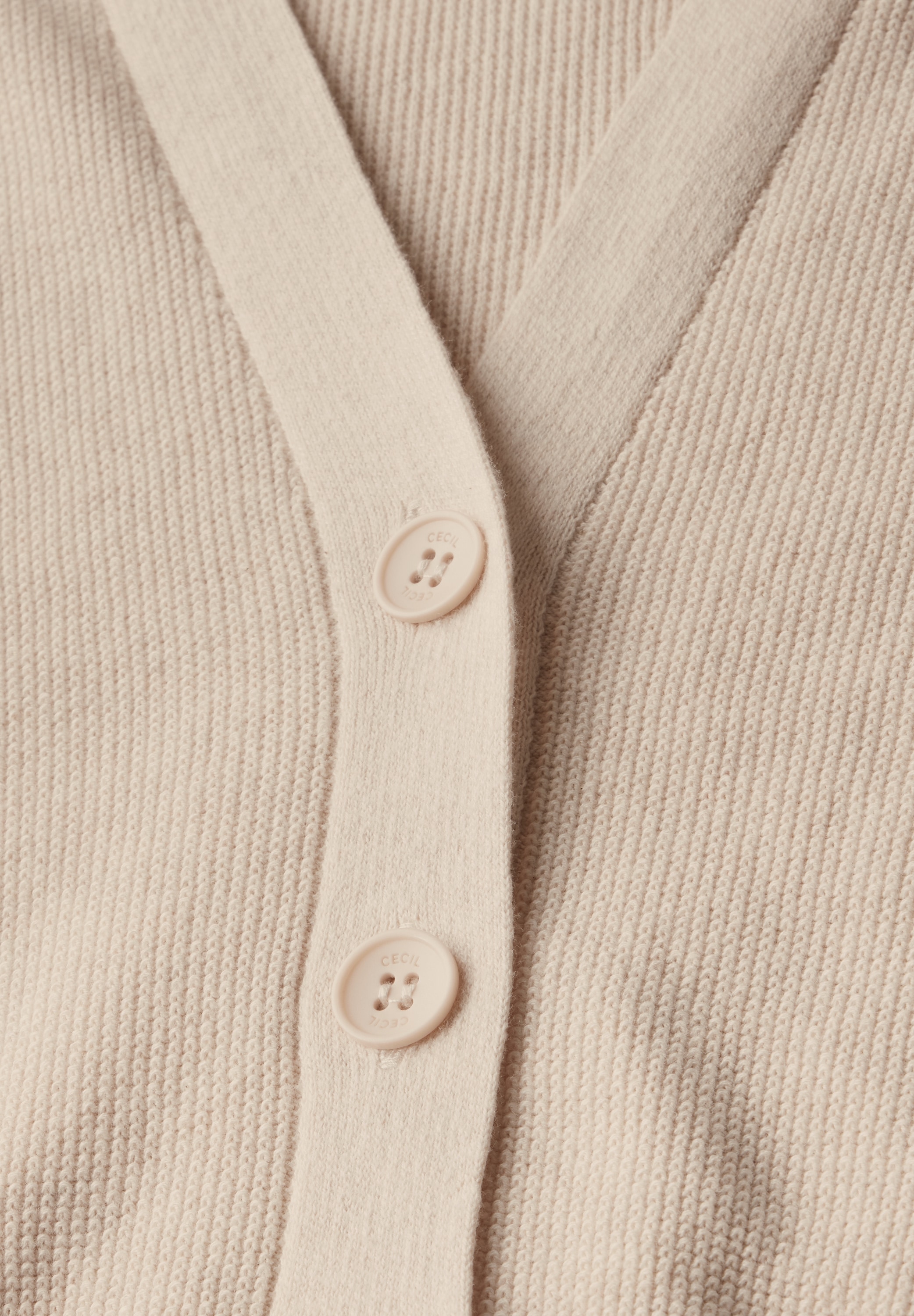 Cecil Cardigan, mit Struktur und Knopfleiste