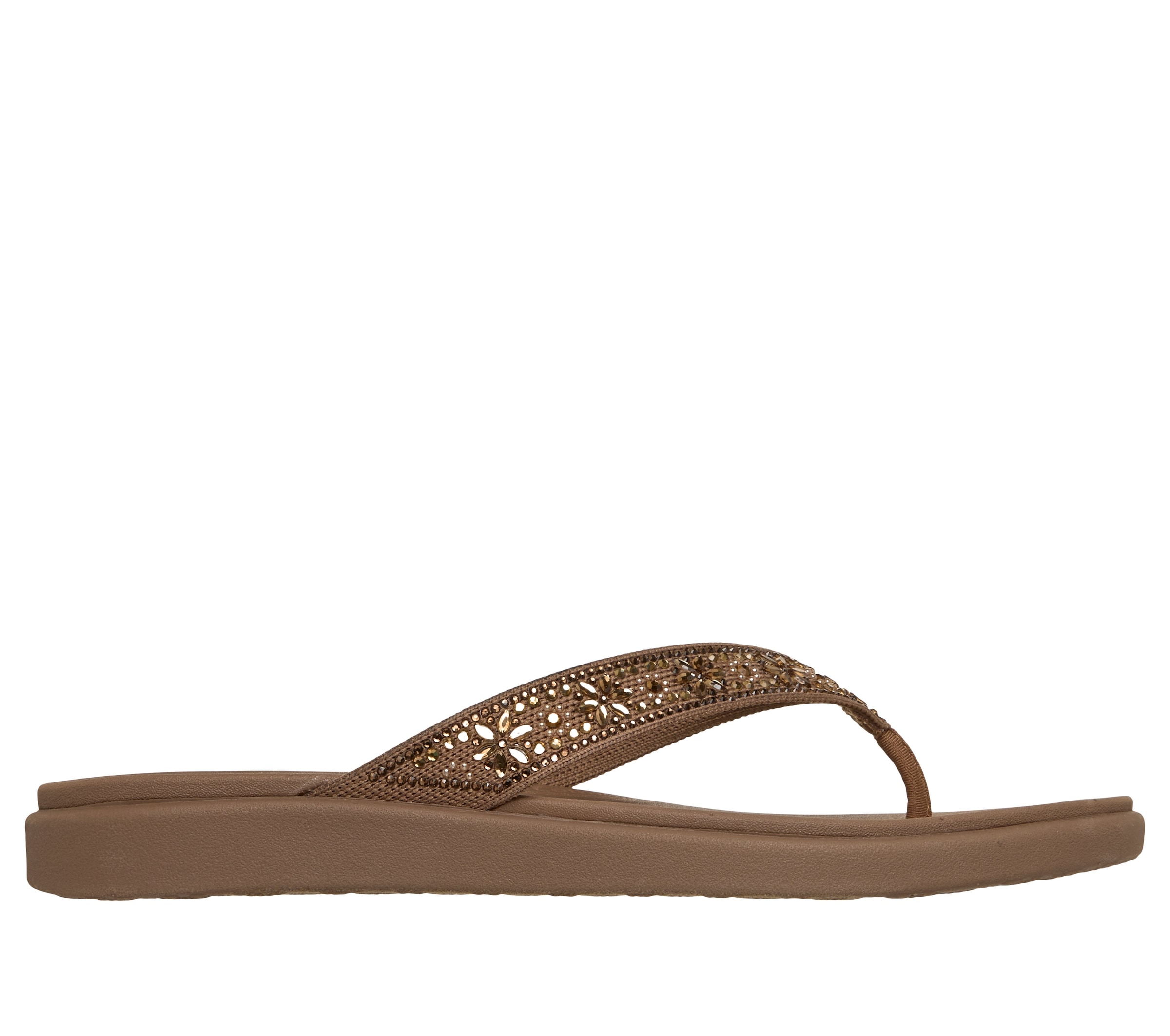 Skechers Zehentrenner »MEDITATION LUXE«  Sommerschuh, Strandschuh, Urlaubsschuh mit Glitzersteine