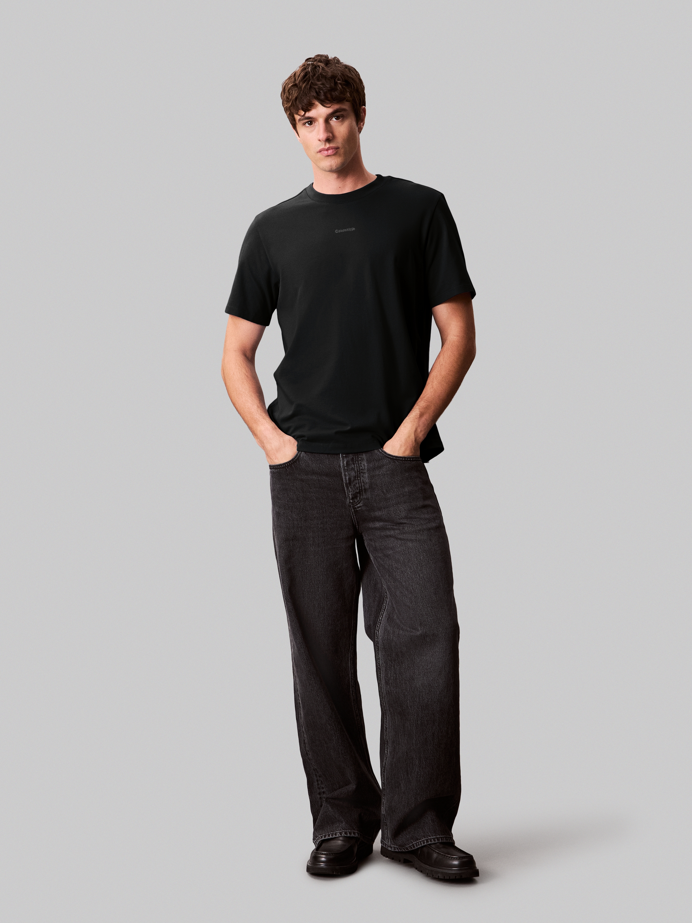 Calvin Klein T-Shirt »SS STRETCH PIQUE NANO EASY TEE«, Mit Rundhalsausschnitt