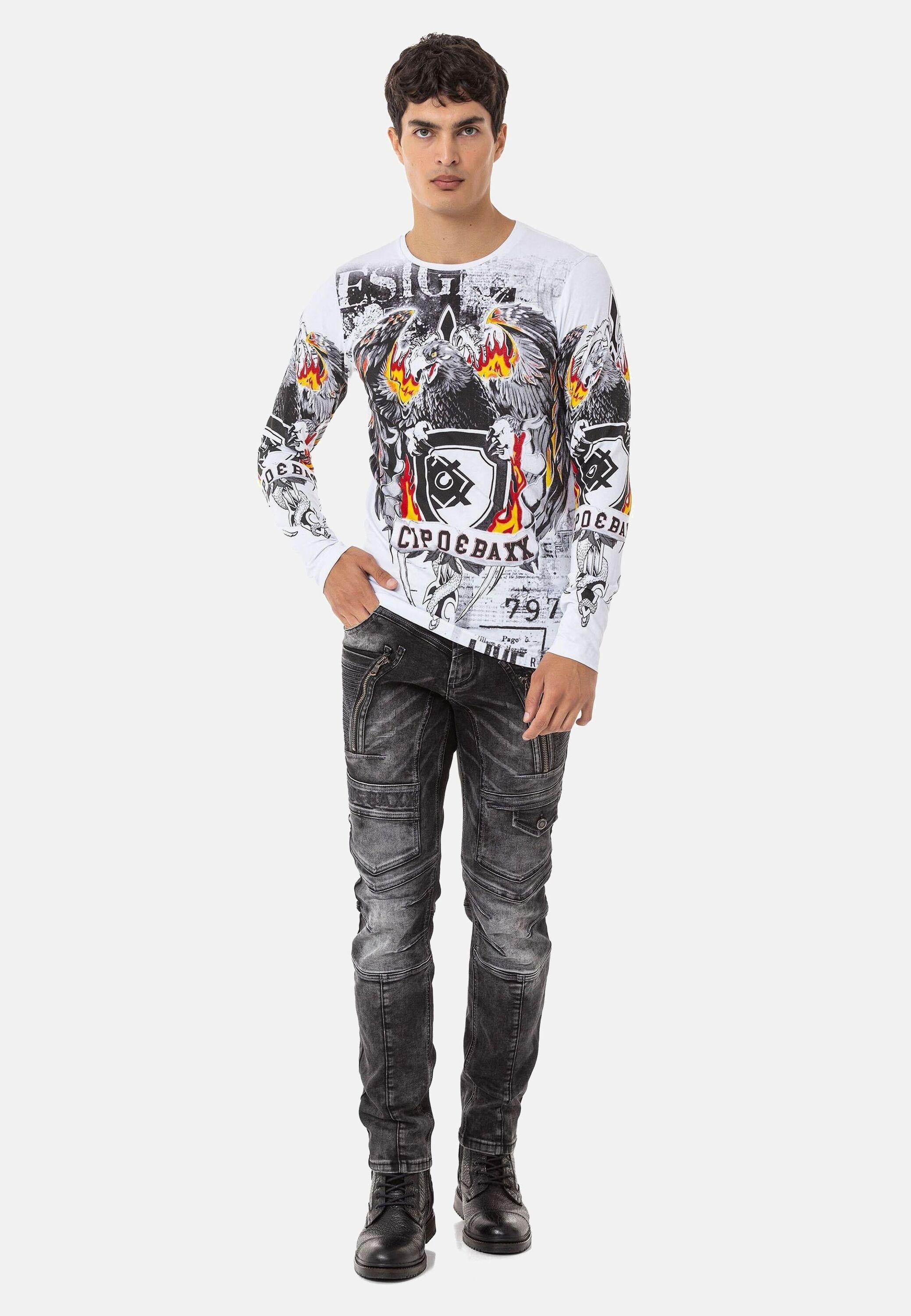 Cipo & Baxx 5-Pocket-Jeans »Cipo & Baxx Jeans« Jeans im Used-Look
