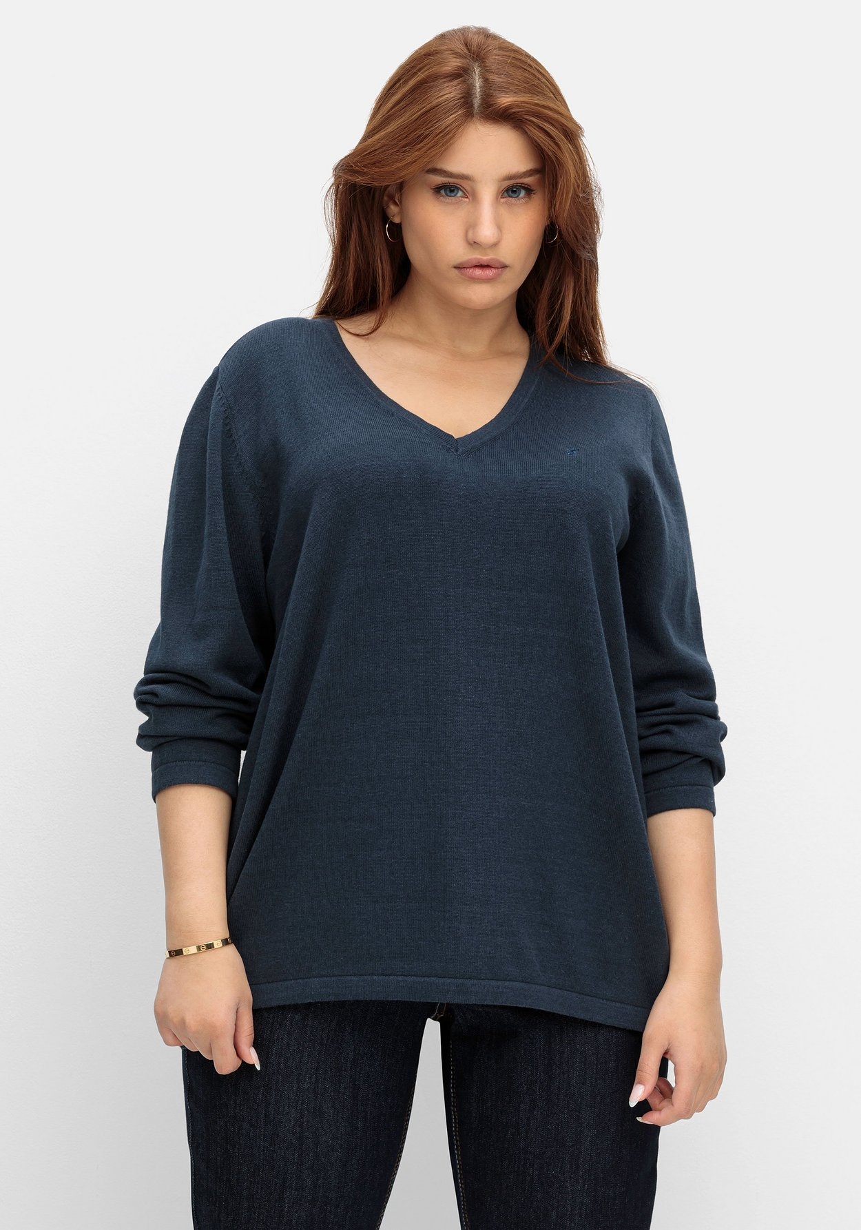 V-Ausschnitt-Pullover »Pullover mit V-Ausschnitt, in Petite Passform«, mit...