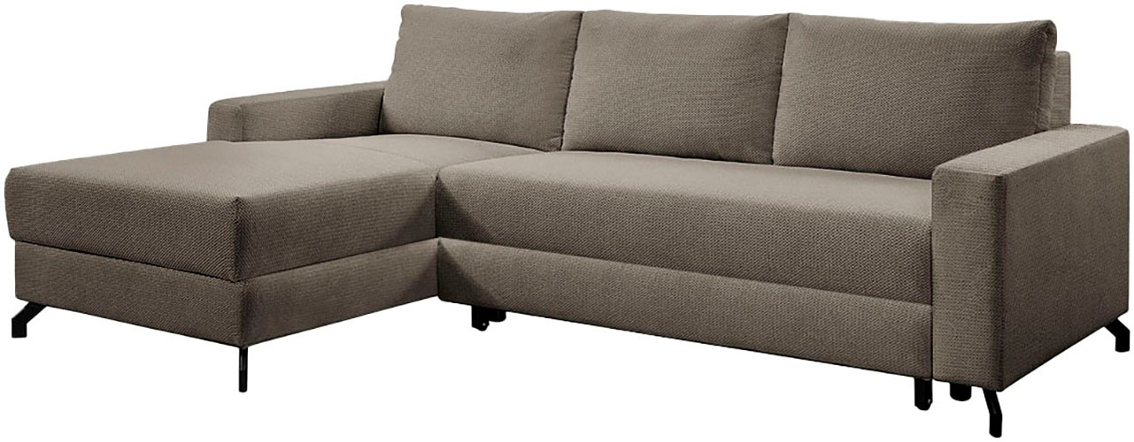 exxpo - sofa fashion Ecksofa »Quattro L-Form, B/T: 247/162 cm«, wahlweise mit Bettfunktion, Bettkasten