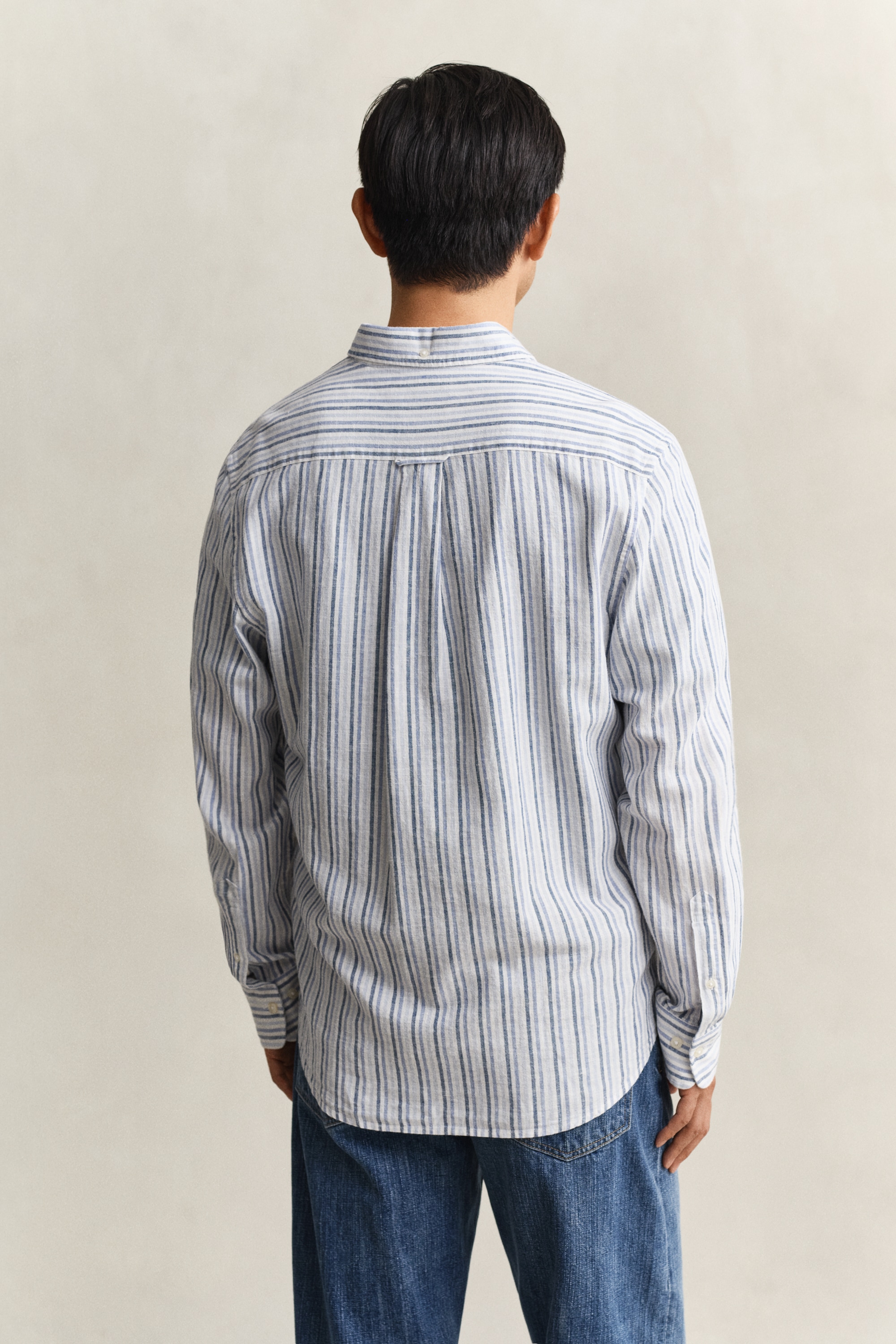 Gant Langarmhemd »REGULAR COTTON LINEN STRIPE« Regular fit mit Button-Down-Kragen