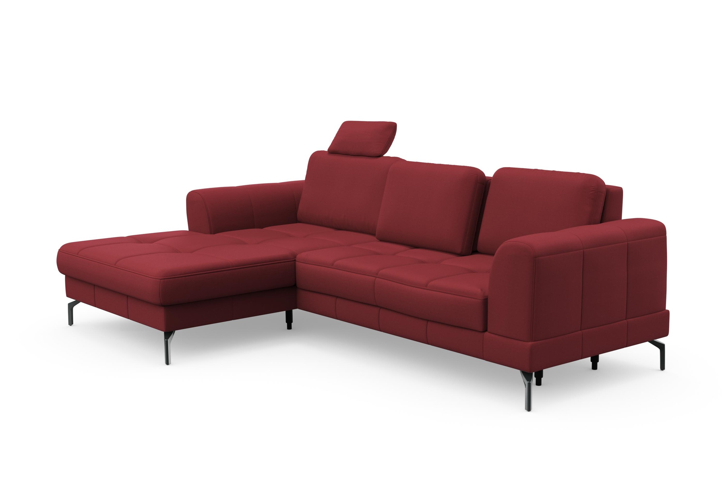 sit&more Ecksofa »Bendigo L-Form«, inklusive Sitztiefenverstellung, Bodenfreiheit 15 cm, 2 Fußfarben
