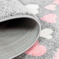 Carpet City Kinderteppich »Bubble Kids 1318«, rechteckig, 11 mm Höhe, Spielteppich, Hase, Herzen, Weicher Flor, Pflegeleicht, Kinderzimmer
