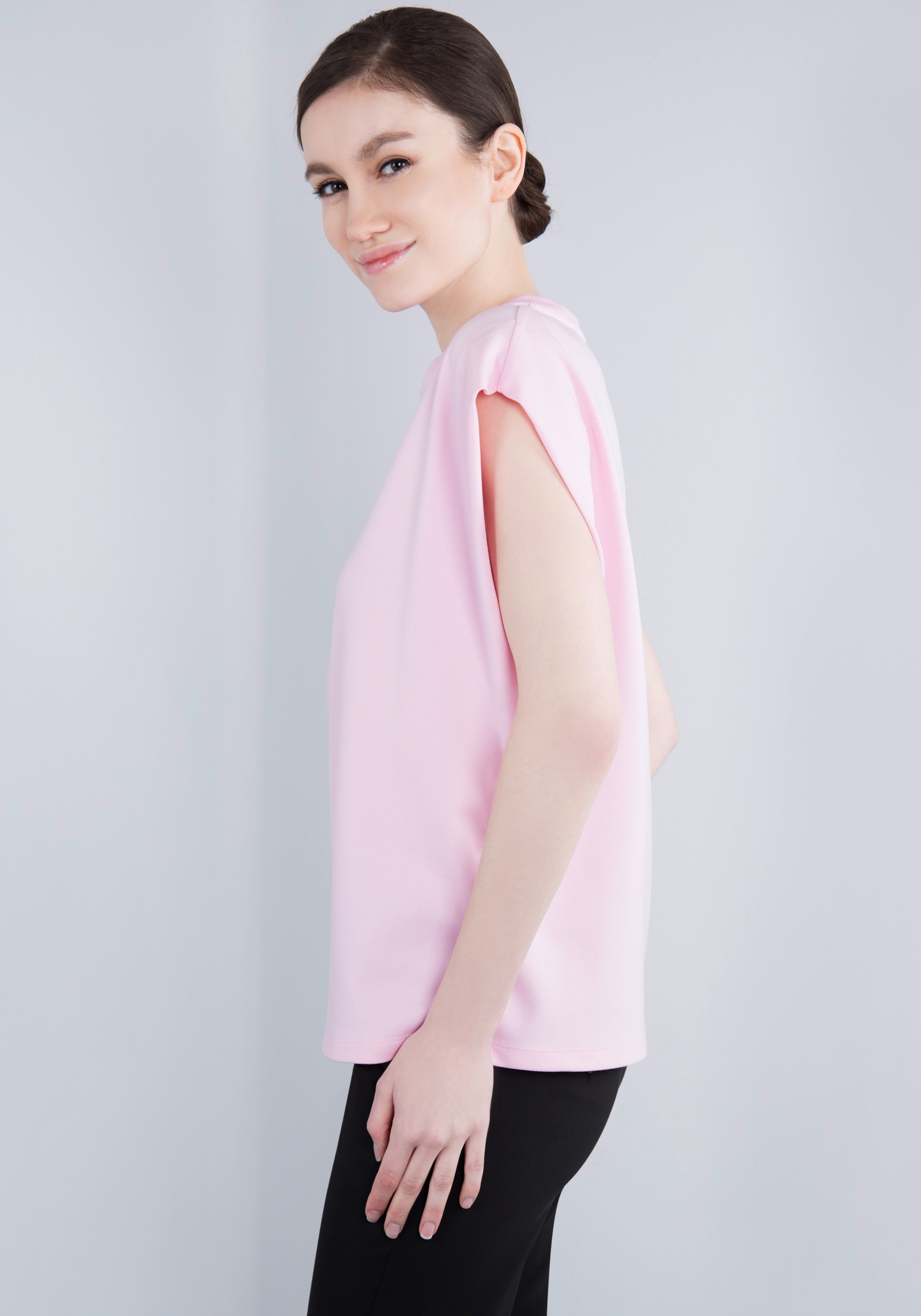 IMPERIAL T-Shirt »Ärmelloses "Punto Milano" Shirt mit eingeschlagen Armlochdetail«