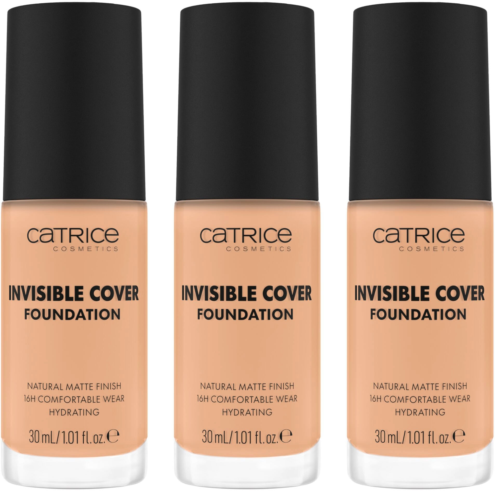 Catrice Foundation »Invisible Cover Foundation«, (Set, 3 tlg.)