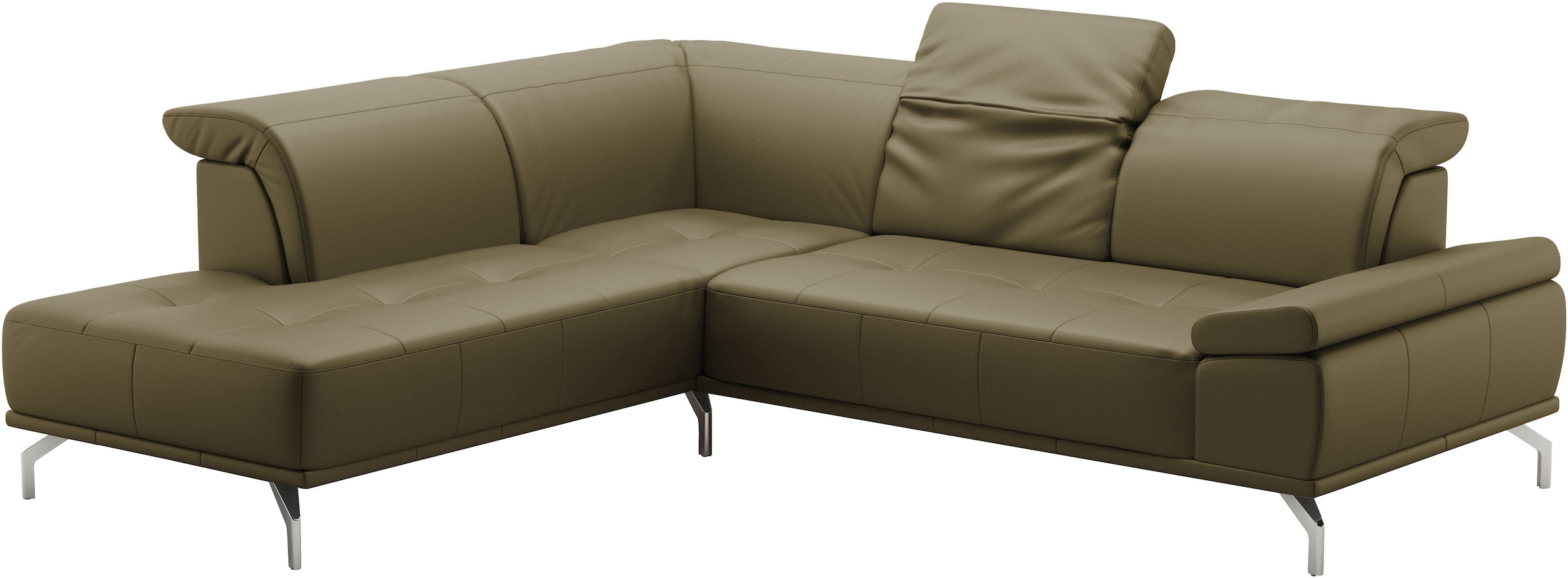Places of Style Ecksofa »Caluna«, Inkl.Sitztiefenverstellung, wahlweise mit Kopf- und Armteilverstellung