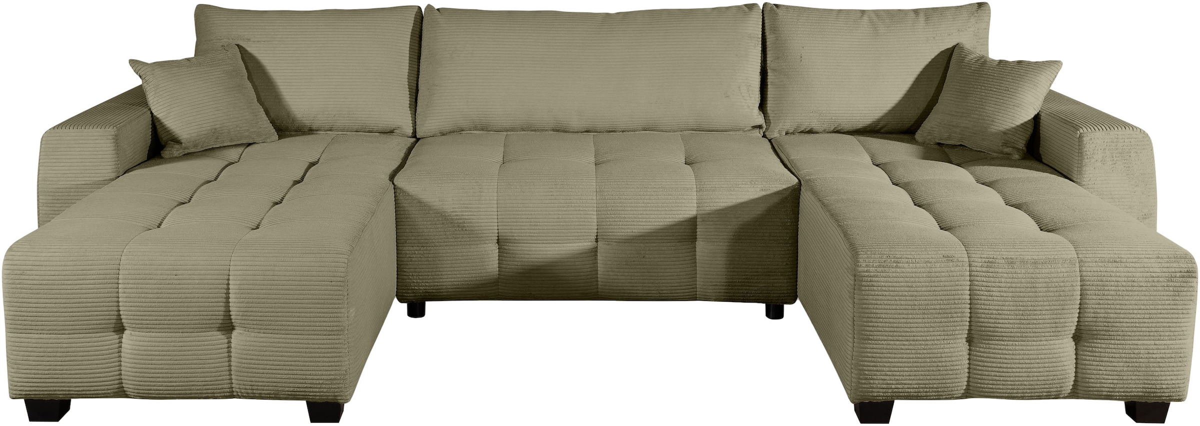 OTTO home Wohnlandschaft »Bella U-Form, Breite 314 cm« Wonlandschaft, Schlaffunktion,Bonnelfederkern,Rückenkissen