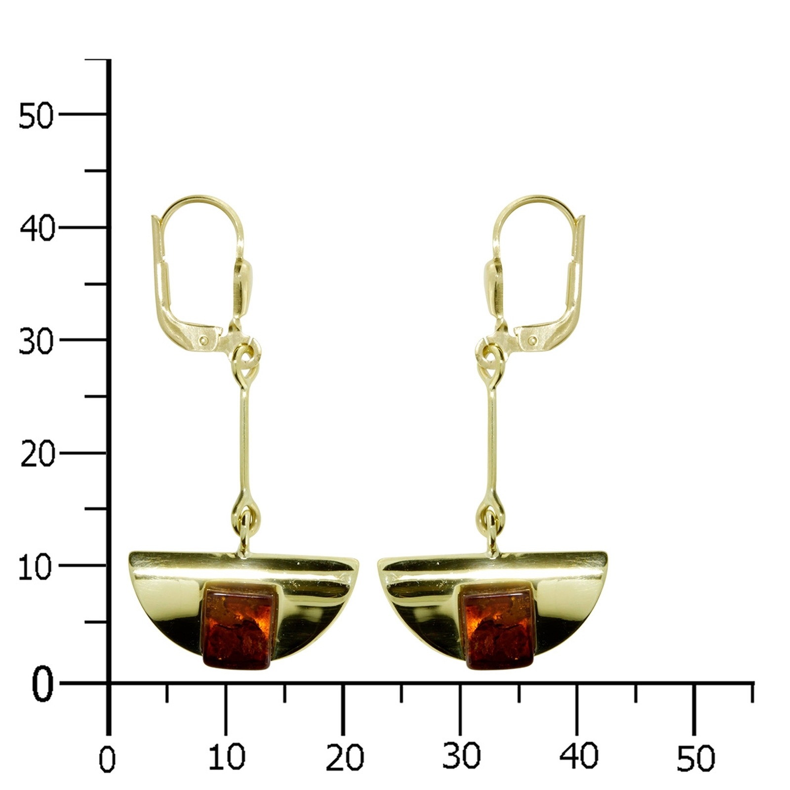 OSTSEE-SCHMUCK Paar Ohrhänger »- Klara - Gold 333/000 - Bernstein«