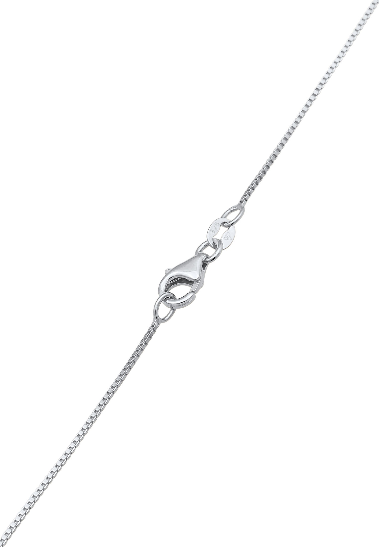 Elli Silberkette »Halskette Muschelkernperle Zirkonia Weiß 925 Sterling Silber«