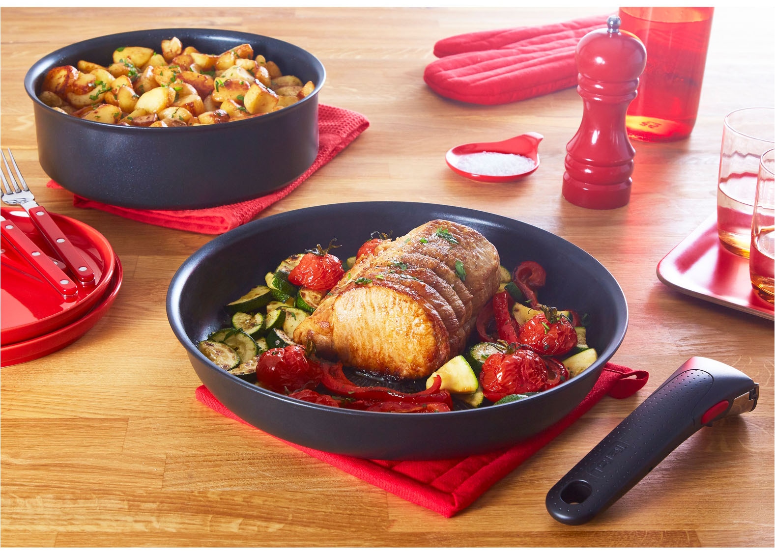 Tefal Griff »L98633 Ingenio«, (1 St.), Griff, schwarz, kompatibel mit Ingenio mit abnehmbarem Griff