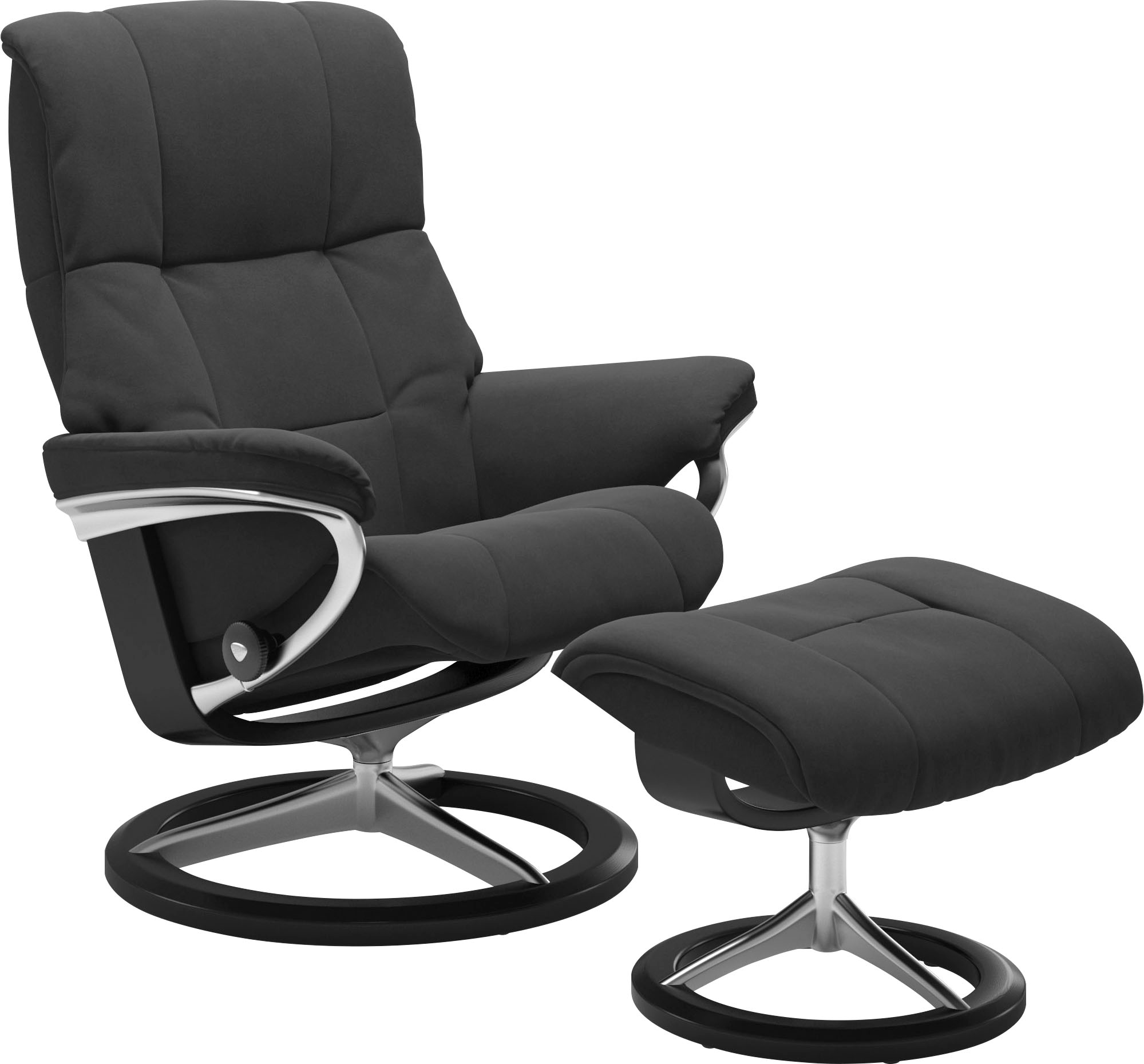 Stressless Fußhocker »Mayfair« mit Signature Base in grau, Größe B/H/T: 55 cm x 41 cm x 39 cm