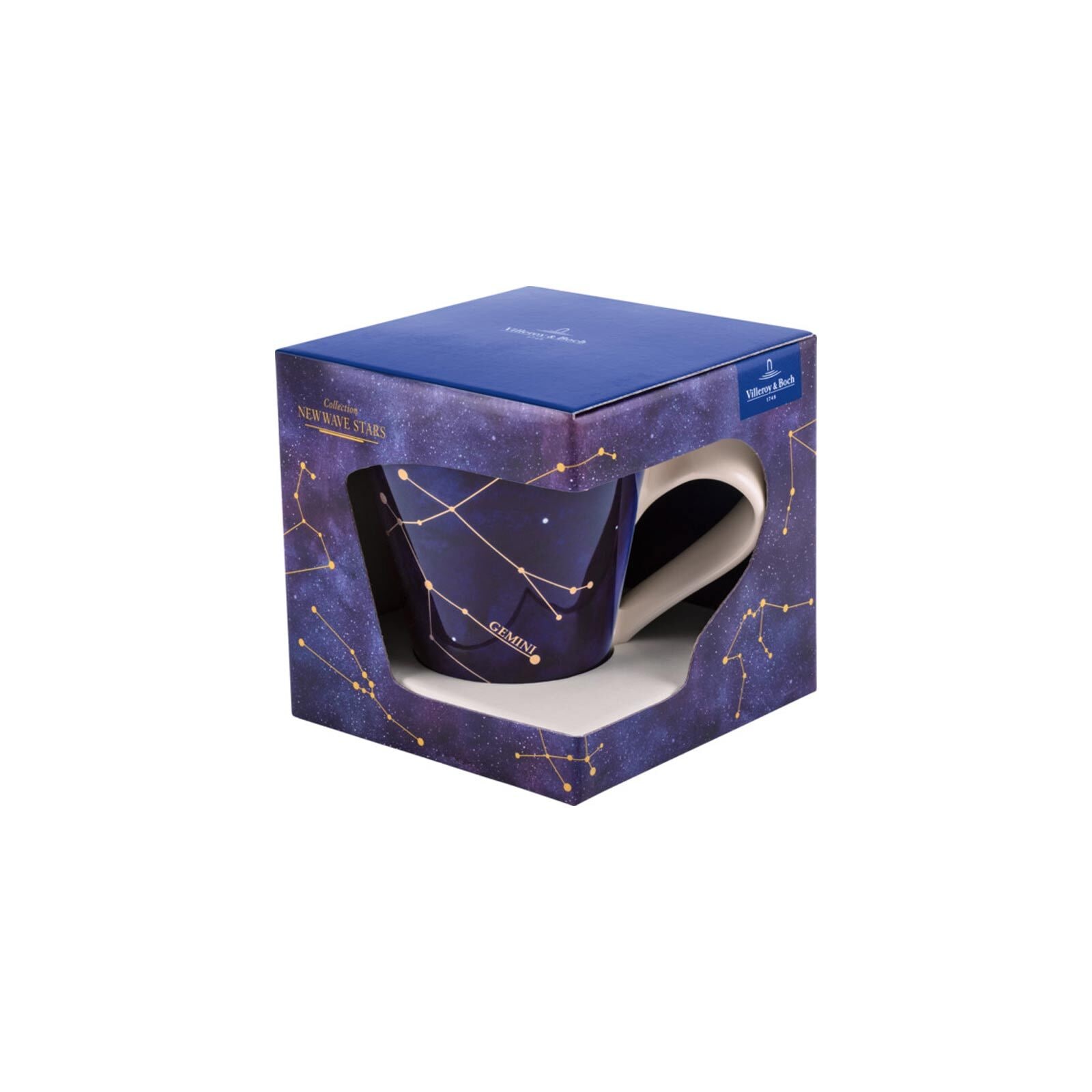 Villeroy & Boch Tasse »Tasse Zwilling NewWave Stars 300 ml weiß-blau«