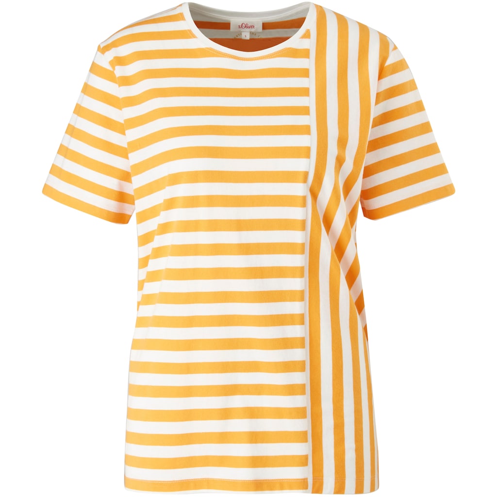s.Oliver T-Shirt, mit Längs- und Querstreifen