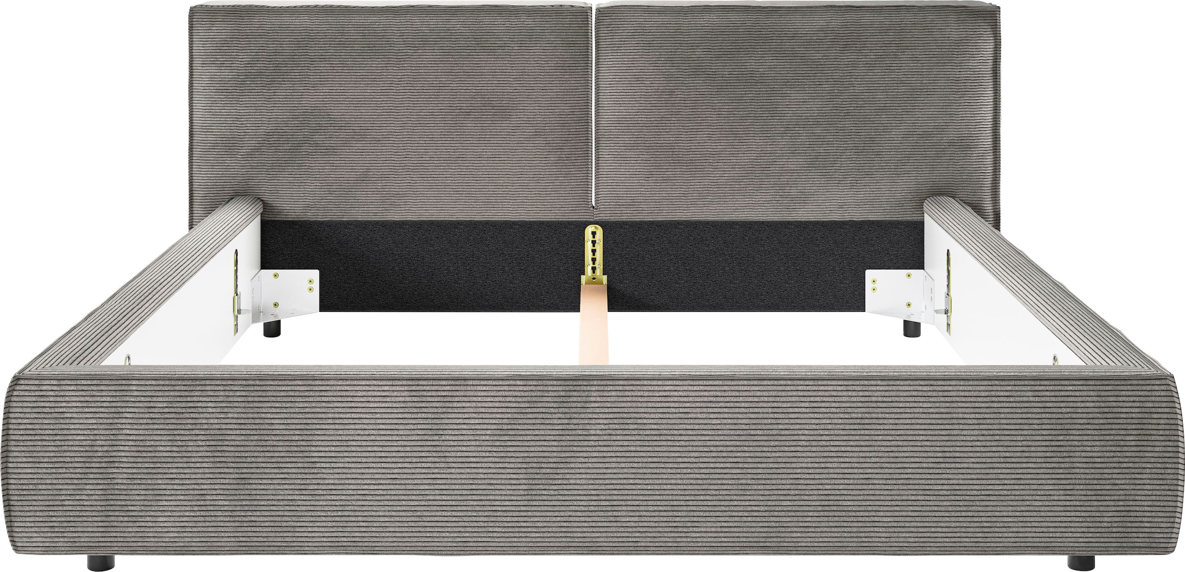 INOSIGN Polsterbett »Adrina mit Biesenoptik, Feincord und Luxus-Microfaser«, bis 280kg, auch in Überlänge 220 cm, 4 Breiten bis 200cm