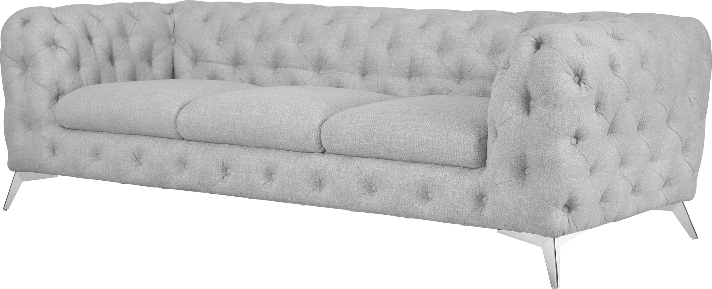 Leonique Chesterfield-Sofa »Glynis«, aufwändige Knopfheftung, moderne Chesterfield Optik, Fußfarbe wählbar