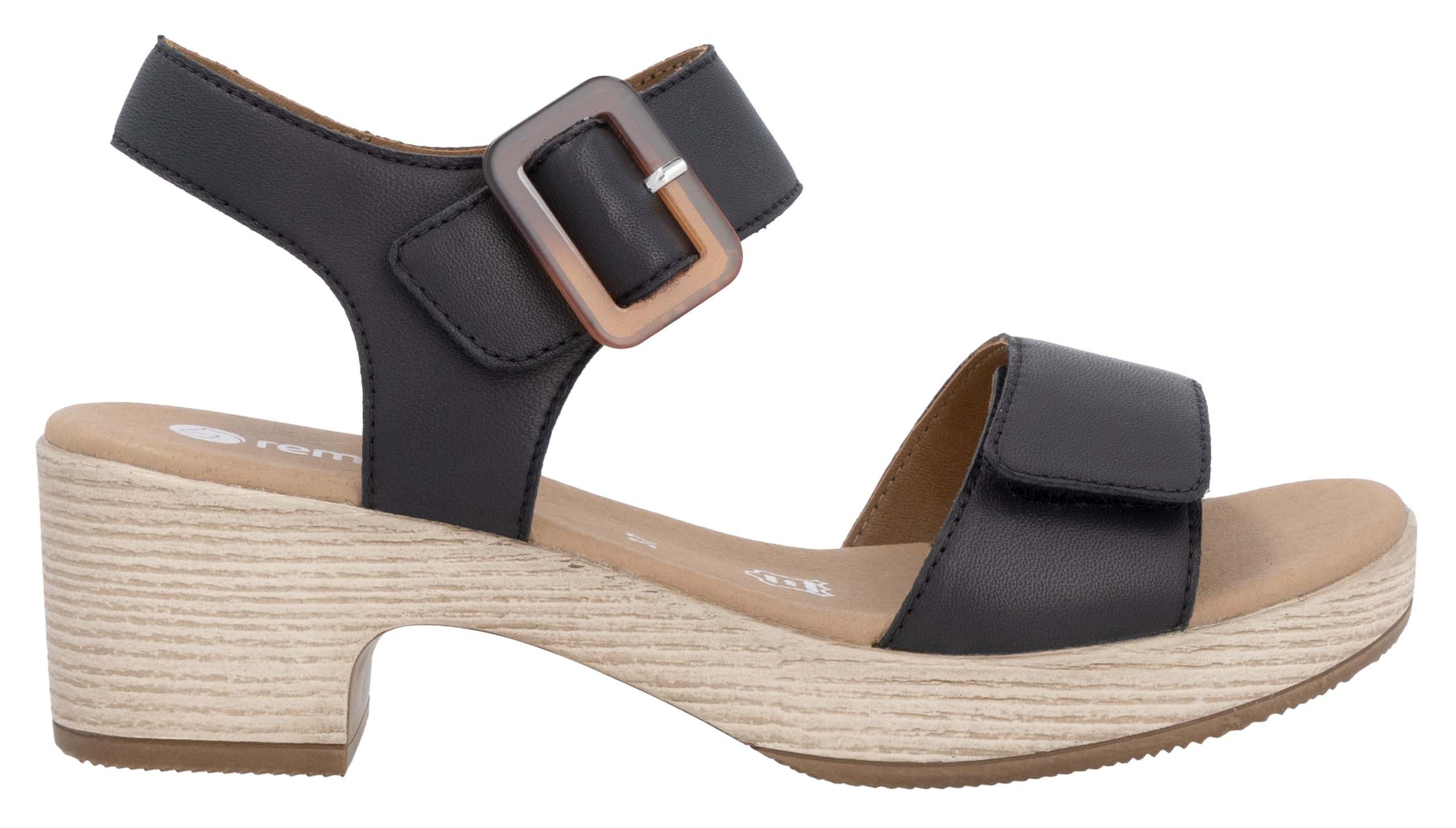 Remonte Sandalette, Blockabsatz, Sommerschuh, Sandale mit Klettverschlüssen