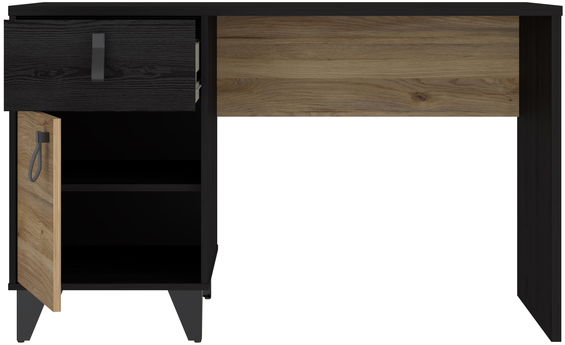 FORTE Schreibtisch »Lya«, Schreibtisch, Metallfüße, Griffschlaufen, trendiges Design