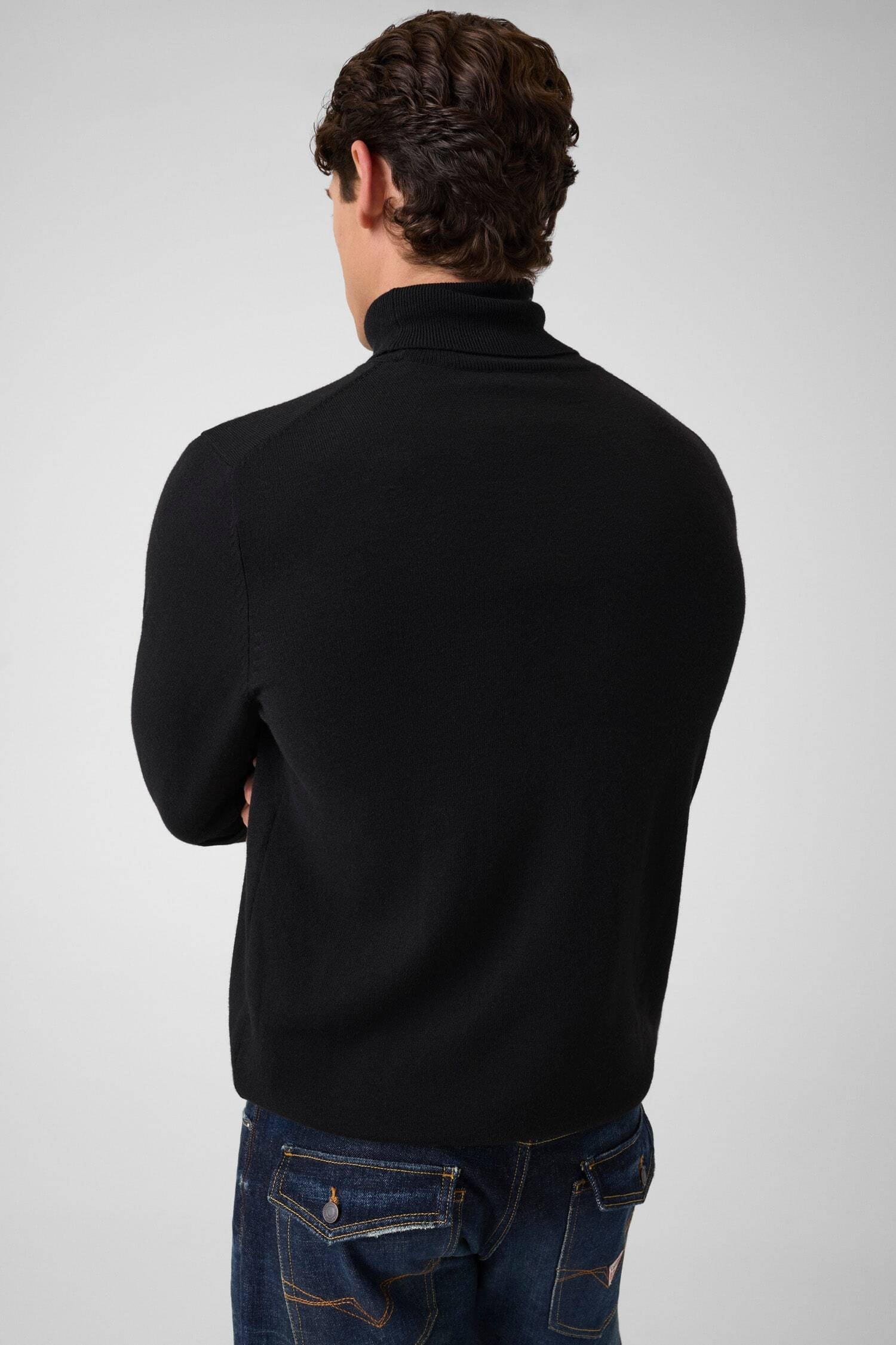Guess Rollkragenpullover mit Seide und Wolle, Regular Fit, Logo-Schriftzug