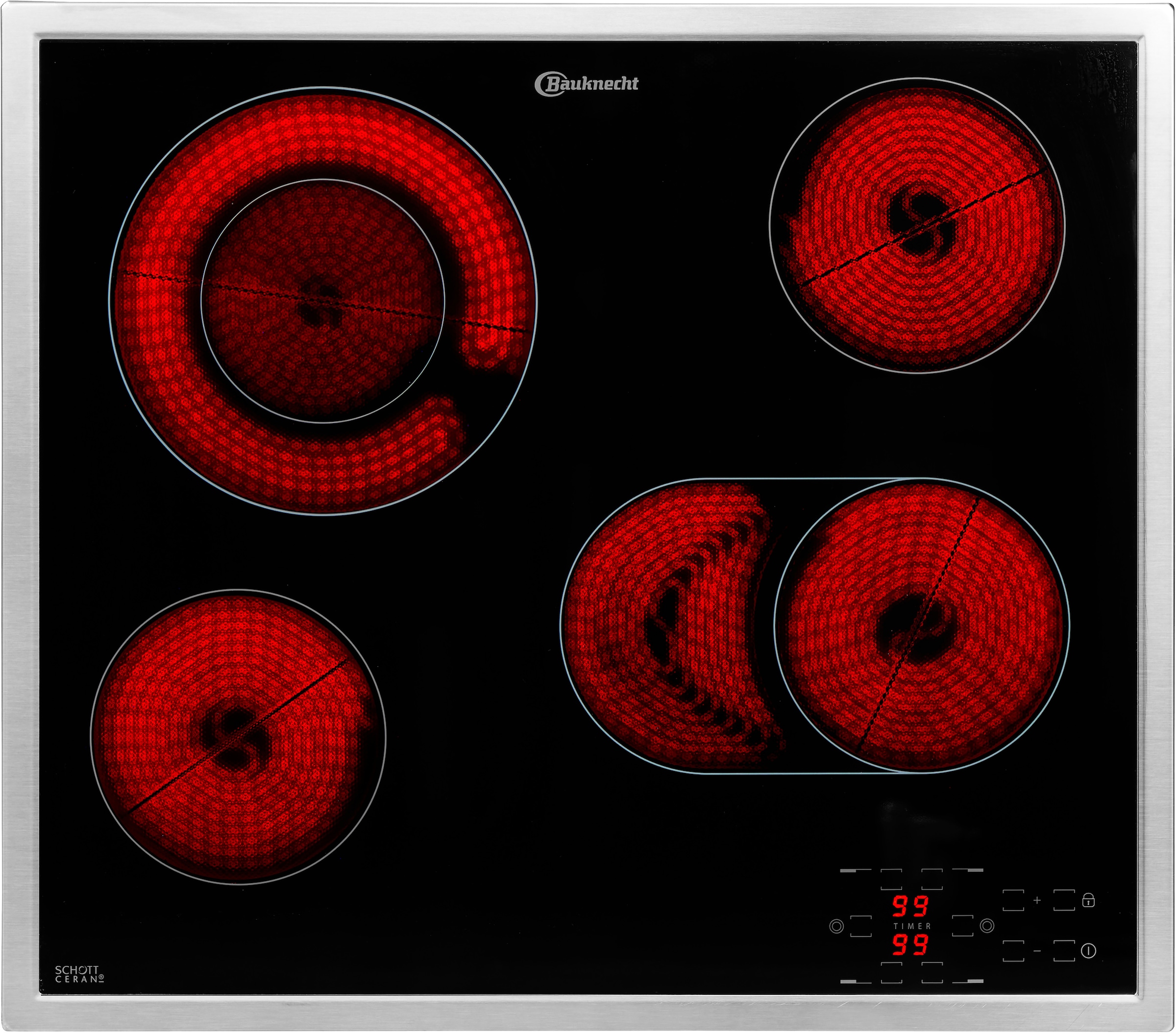 BAUKNECHT Backofen-Set »BAKO 760 Steam IN« mit 1-fach-Teleskopauszug Hydrolyse Set, 2 Stk. tlg. GentleSteam - für ein saftiges Inneres und ein knuspriges Äußeres