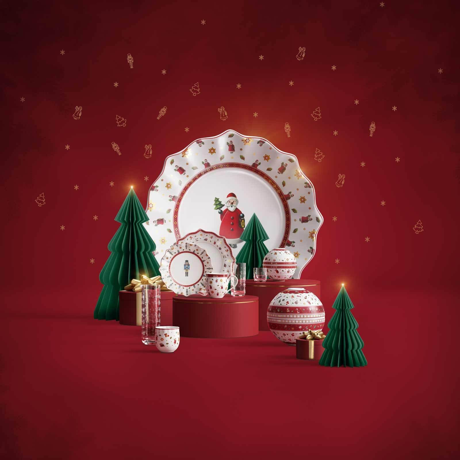Villeroy & Boch Frühstücksteller »Jubiläums-Teller Toy's Delight ø 24,4 cm 4er Set bunt« Handwäsche wird empfohlen